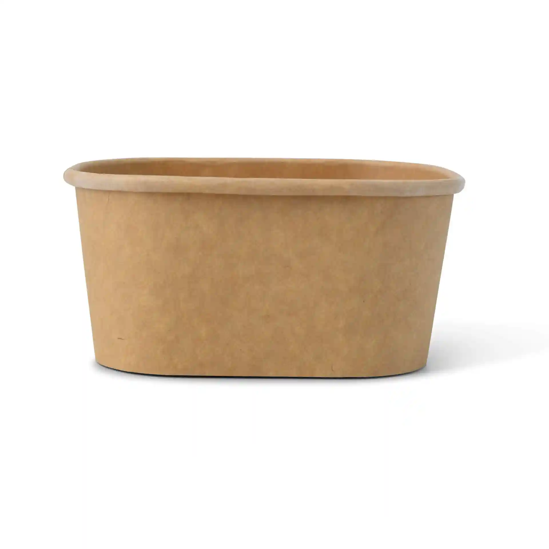 Rectangular brown cardboard food container, 250 ml volume, dimensions 11 x 8 x 5 cm.