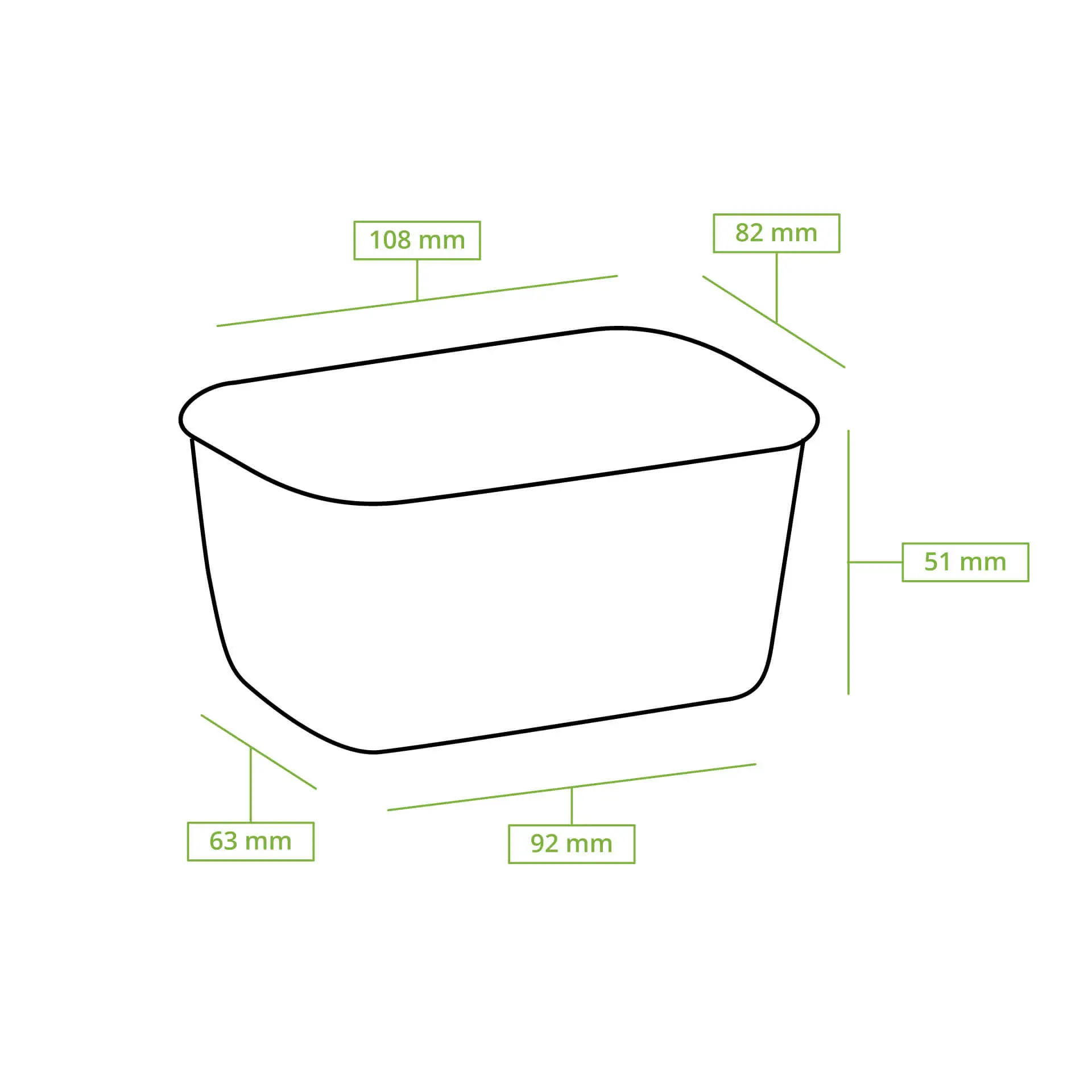 Food containers 250 ml, 11 x 8 x 5 cm, kraft, rectangular