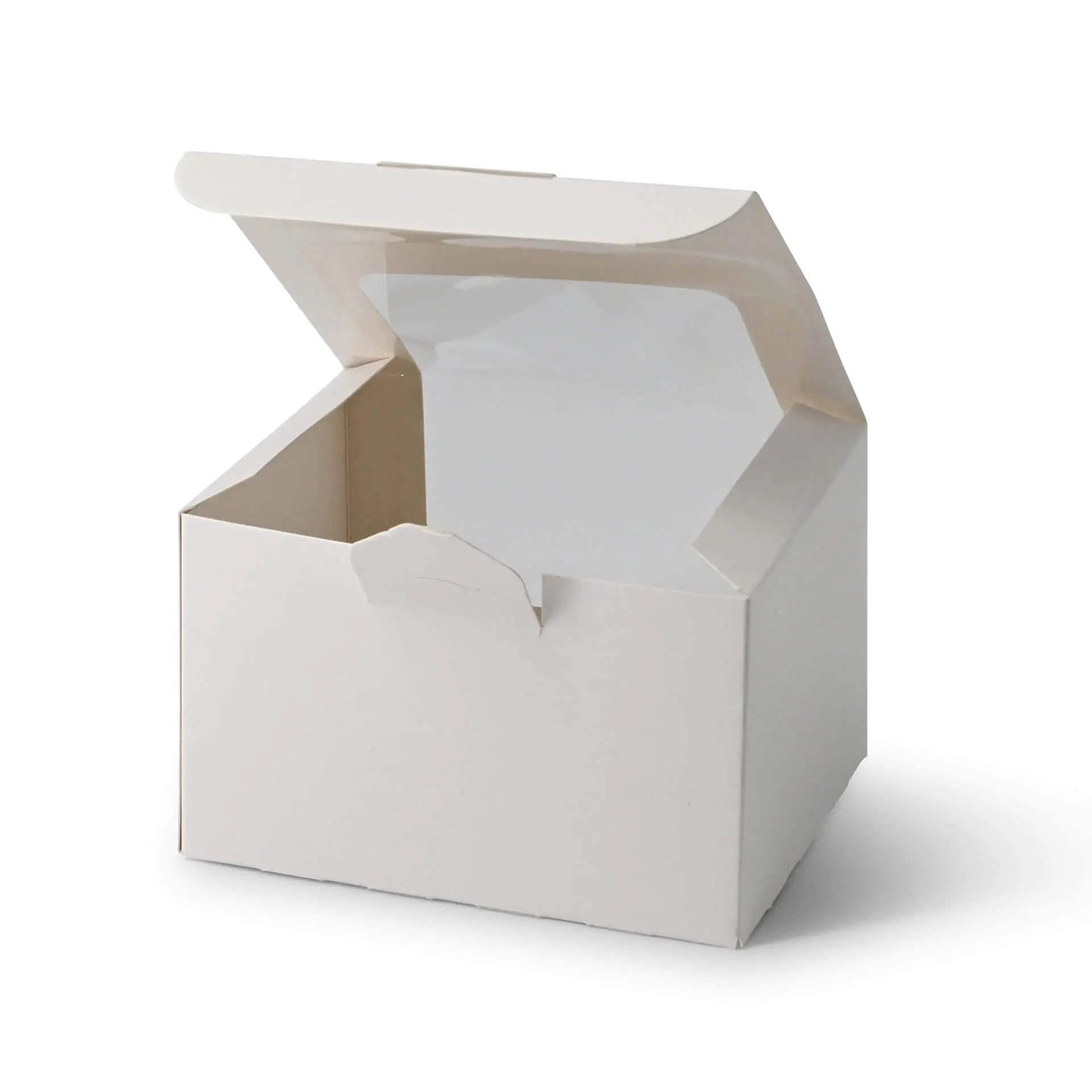 Patisserie Verpackungen 13 x 11 x 8 cm, Zellulose-Fenster, weiß Patisserie Verpackungen 13 x 11 x 8 cm, Zellulose-Fenster, weiß