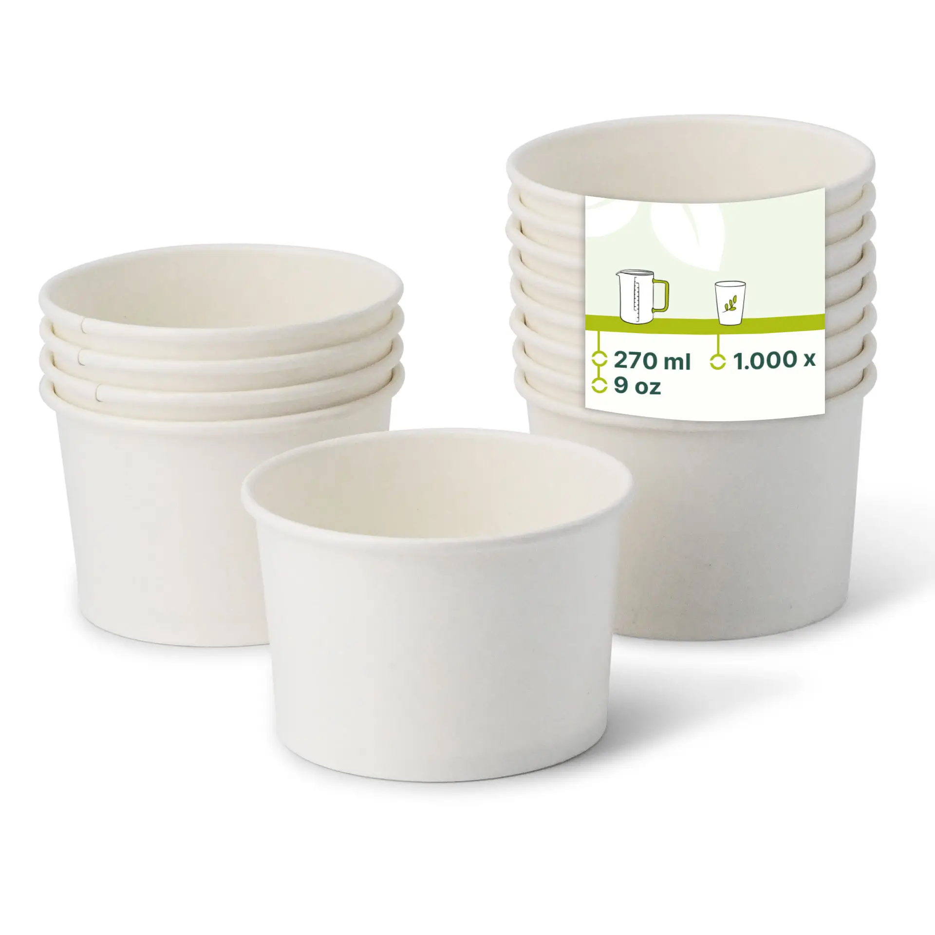 BIOZOYG Einwegbecher Speisebecher Eisbecher Suppenbecher To Go braun, div Größen BIOZOYG Einwegbecher Speisebecher Eisbecher Suppenbecher To Go braun, div Größen