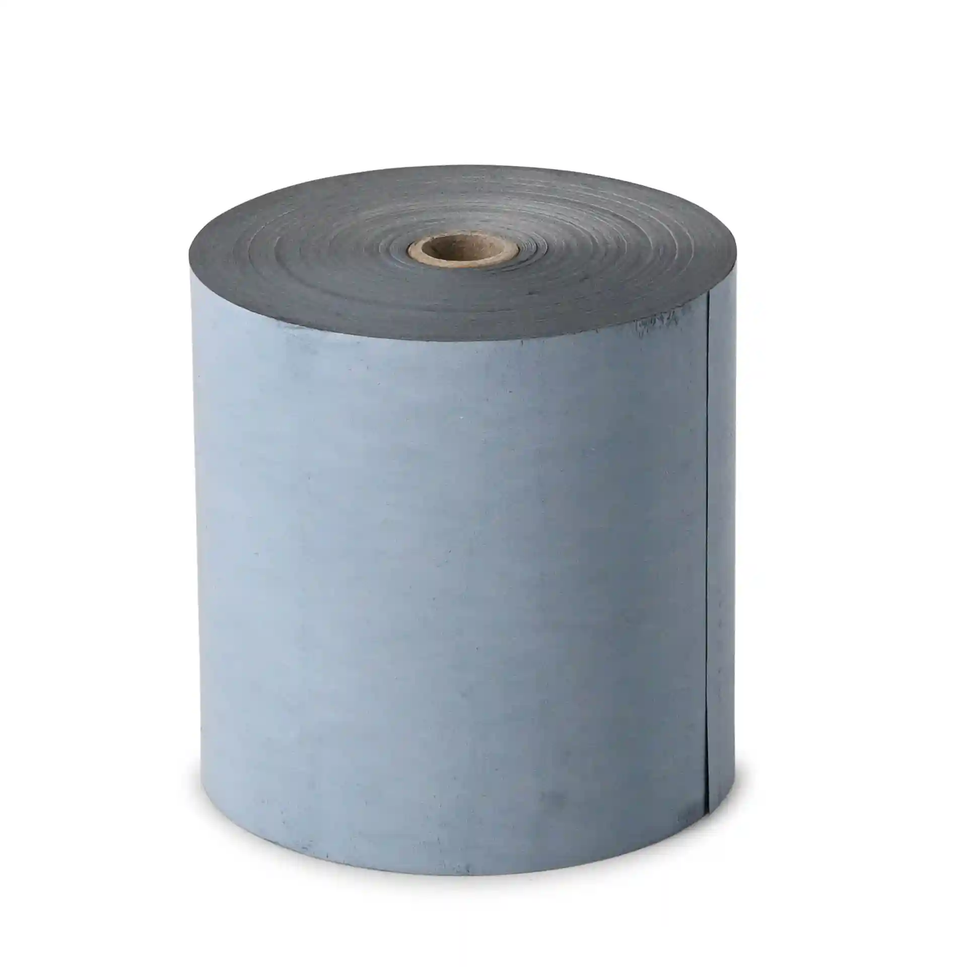 Grau thermisches Papierrolle mit einem Durchmesser von 80 mm und einer Länge von 80 m, mit einem zentralen Pappkern.