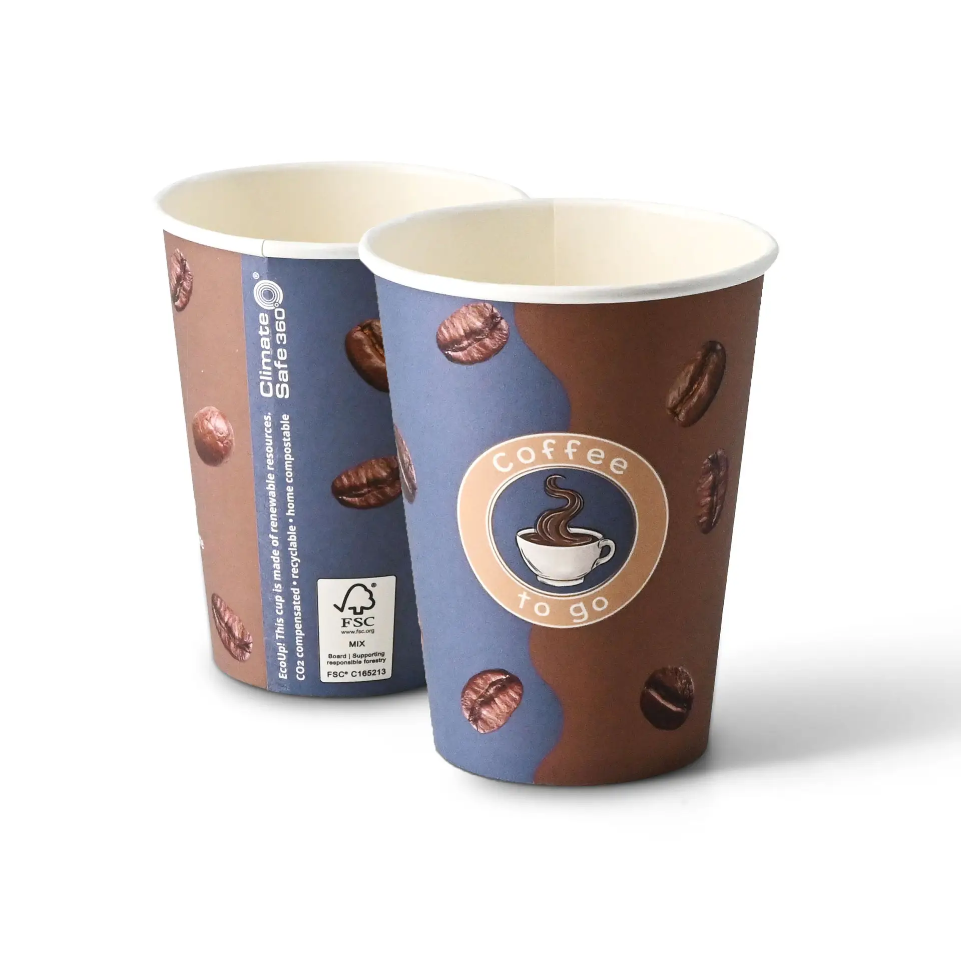 Pappbecher bedruckt "Kaffee  300 ml / 12 oz, Ø 90 mm Pappbecher bedruckt "Kaffee  300 ml / 12 oz, Ø 90 mm