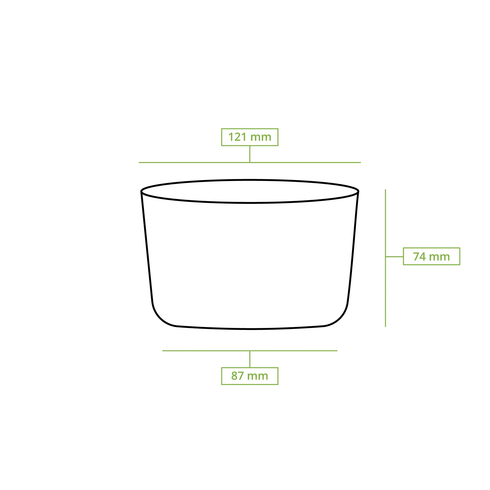 PLA-Deli-Becher 500 ml, Ø 121 mm, rund