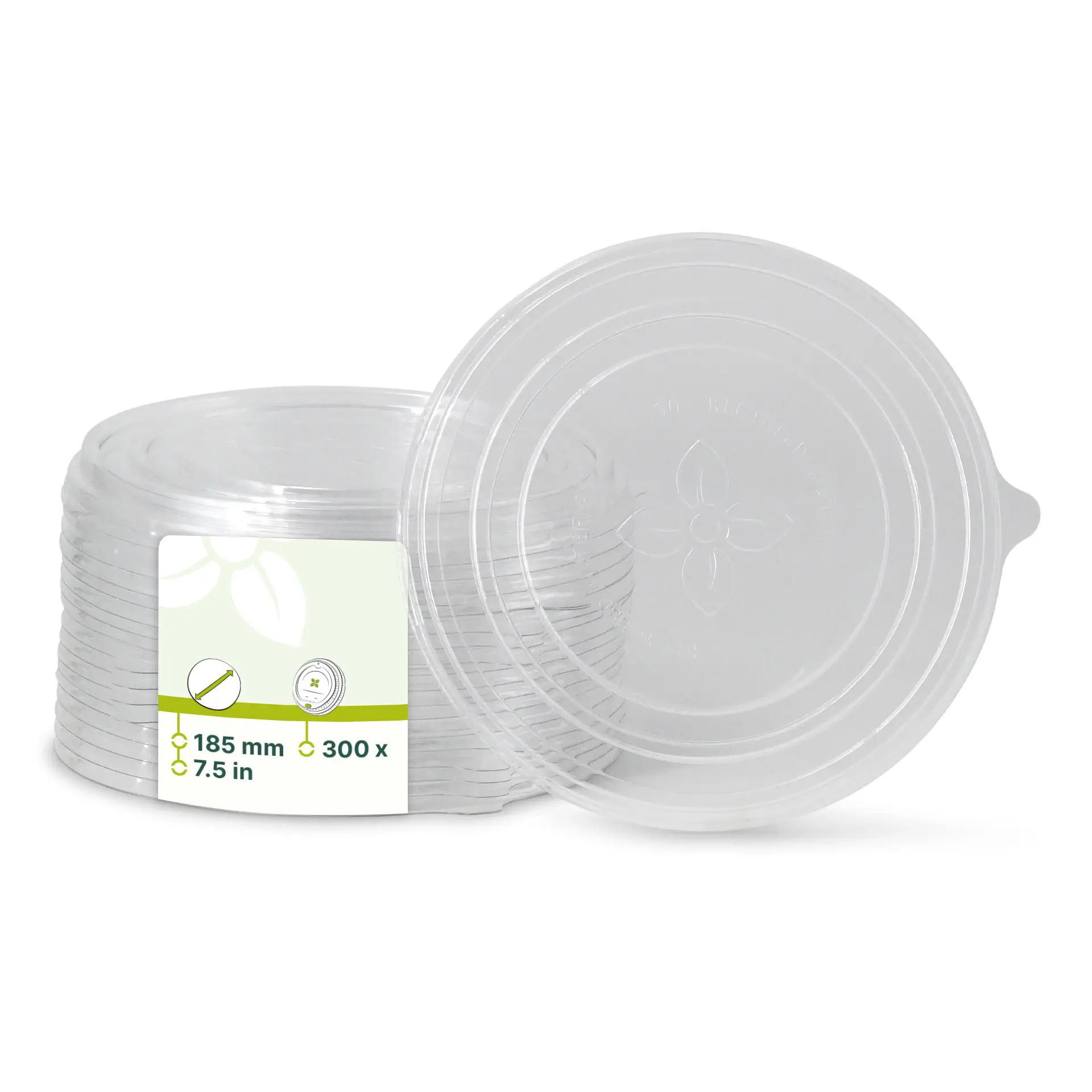 Cup lids rPET Ø 185 mm, clear Cup lids rPET Ø 185 mm, clear