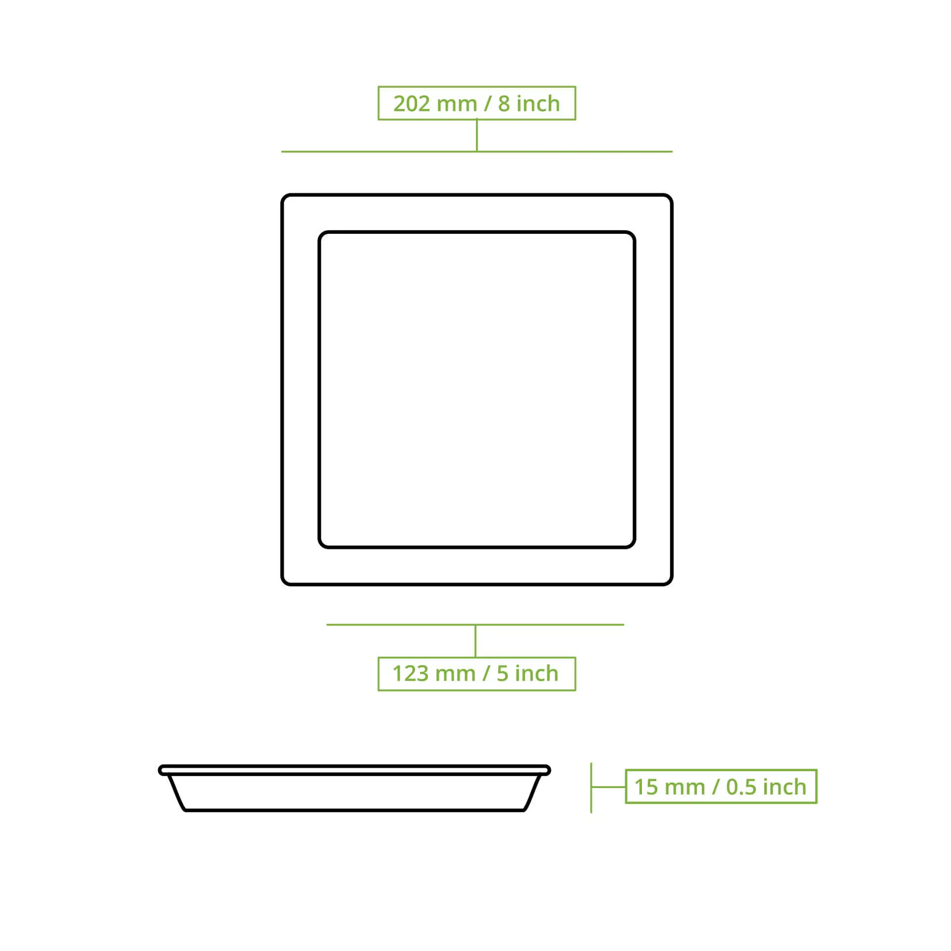 Teller aus Zuckerrohr 20 x 20 cm, quadratisch Teller aus Zuckerrohr 20 x 20 cm, quadratisch
