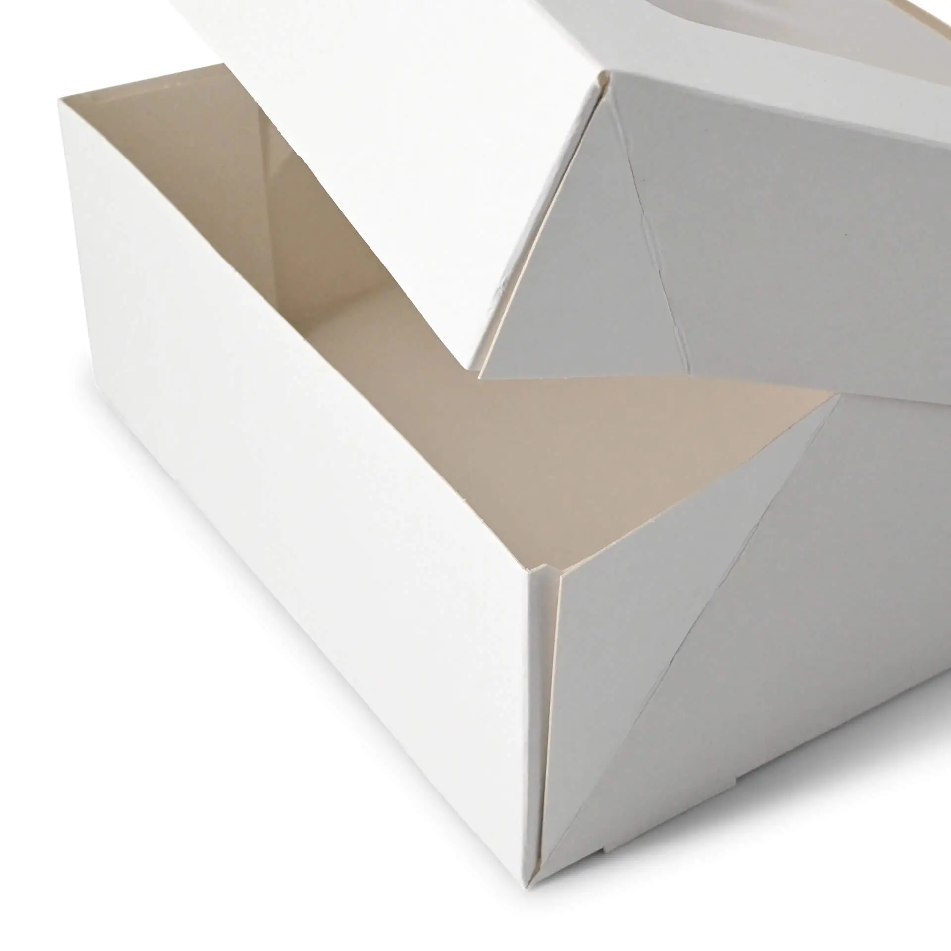 Patisserie Verpackungen 18 x 18 x 7,5 cm, Zellulose-Fenster, weiß