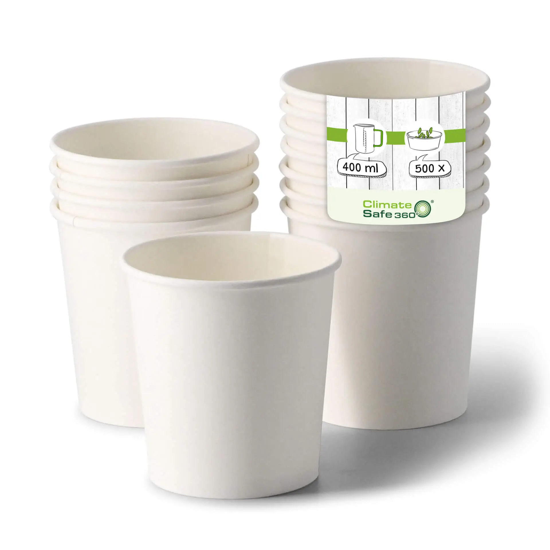 Soup cup to go made of cardboard (Premium) 16 oz, Ø 95 mm, white, eco-friendly coating