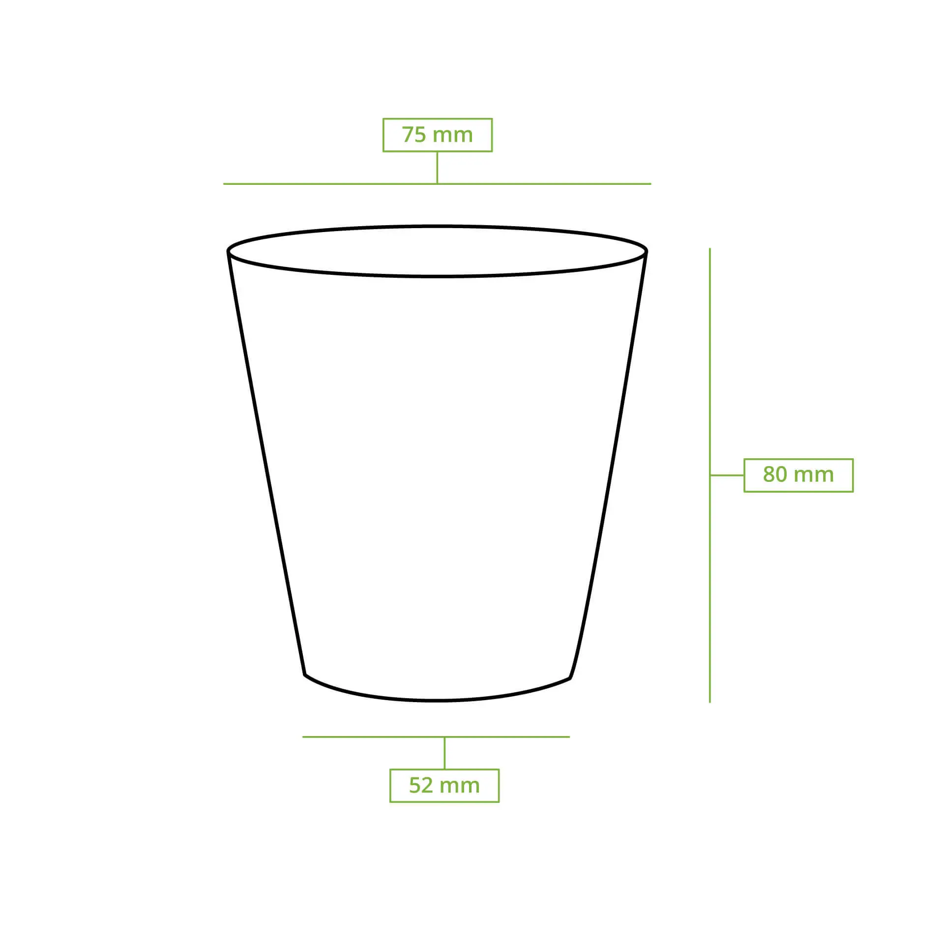 6 oz Paper cups (coated), Ø 80 mm, white