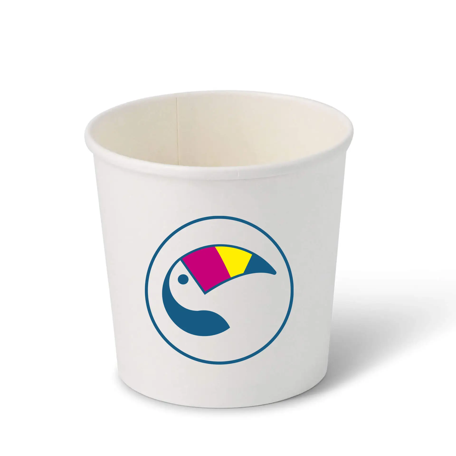 Suppenbecher to go bedruckt, 800 ml, Ø 115 mm, weiß, PE-beschichtet