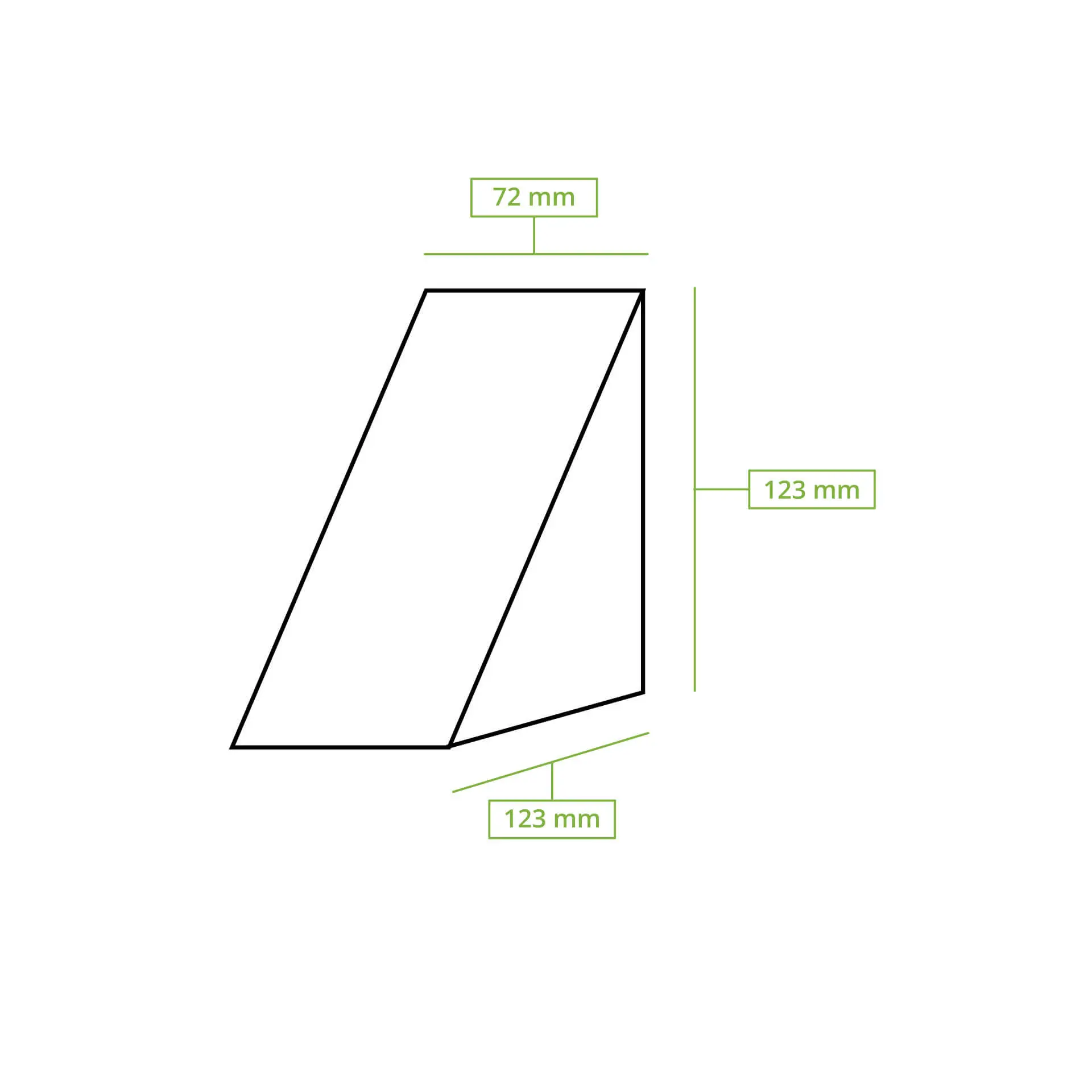 Cardboard Sandwich Wedges (eco-friendly coating), PLA-window, brown