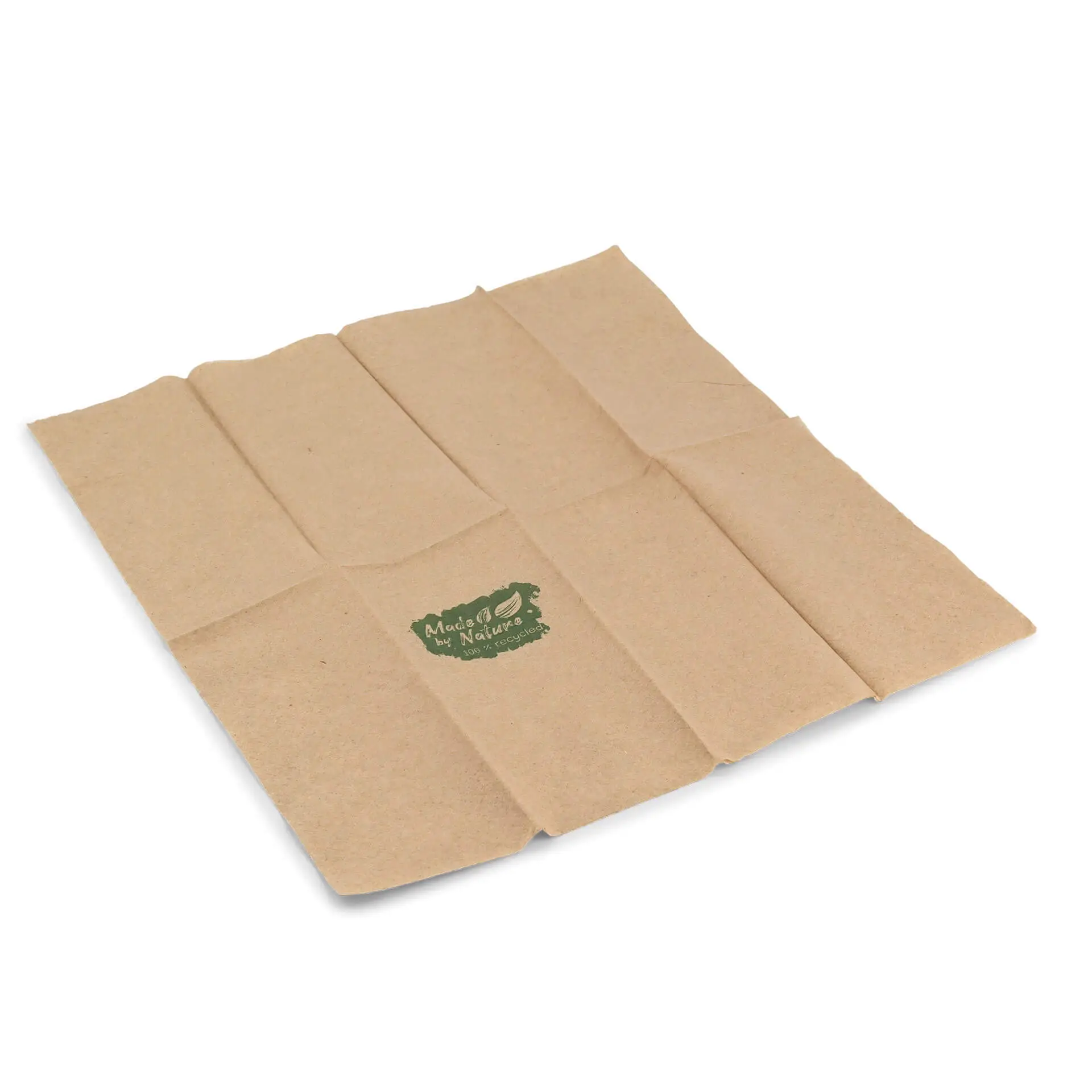 Recycled paper napkins 32.5 x 32.5 cm, 2-ply, 1/8 fold, "Made by Nature"