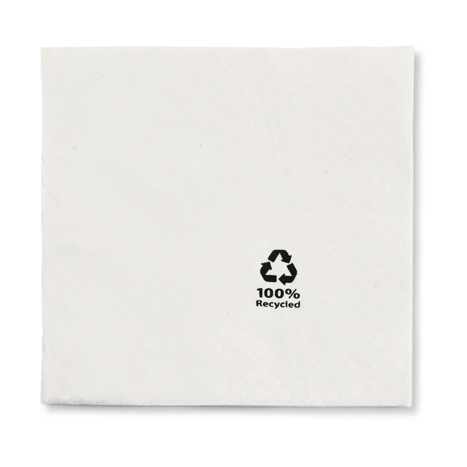Cocktail napkins recycled paper 24 x 24 cm, 2-ply, 1/4 fold, white