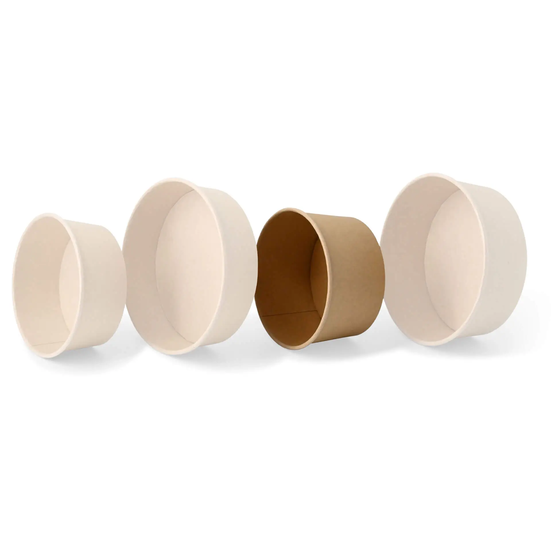 Paper-bowls (premium) 800 ml, Ø 150 mm, brown, round, eco-friendly coating