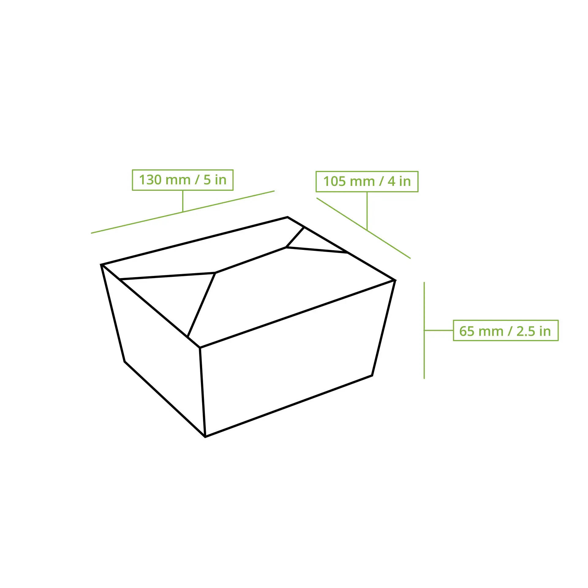 Take-away Boxen aus Karton 600 ml, braun