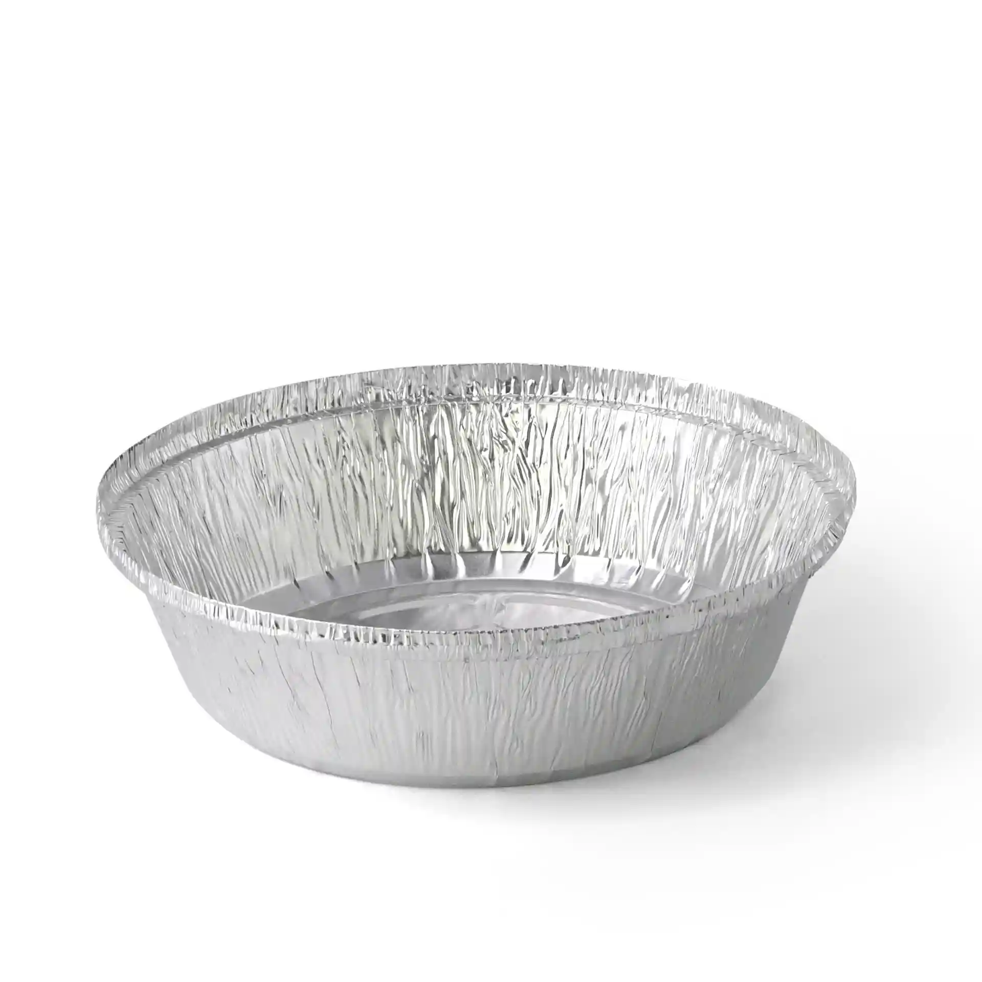 Round aluminium container with a capacity of 830 ml, measuring 182 mm in diameter and 43 mm in height.