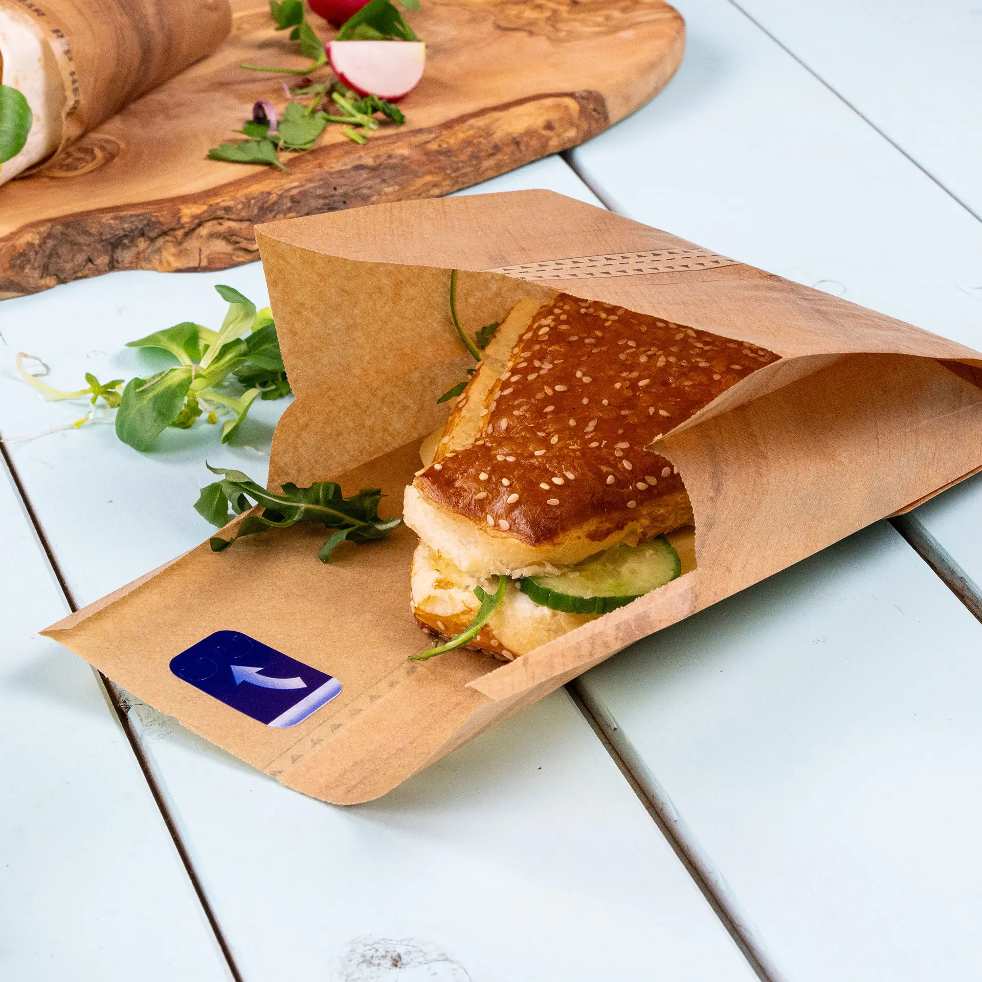 Burgertaschen aus Papier 15 x 16,5 cm, braun, Klebeverschluss Burgertaschen aus Papier 15 x 16,5 cm, braun, Klebeverschluss