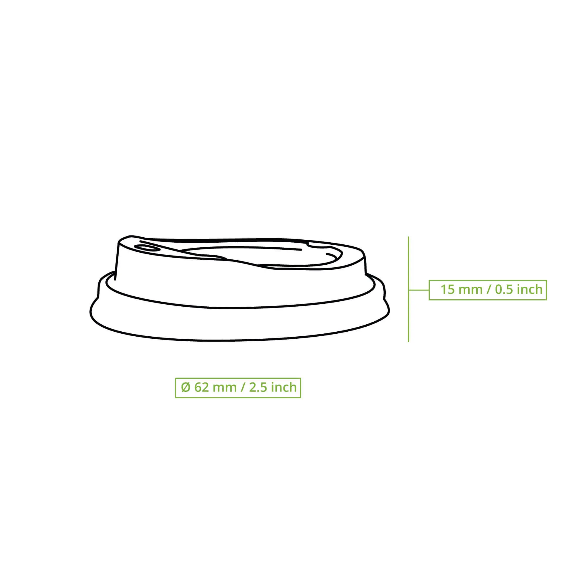 CPLA-Deckel Ø 62 mm, weiß, Trinköffnung CPLA-Deckel Ø 62 mm, weiß, Trinköffnung