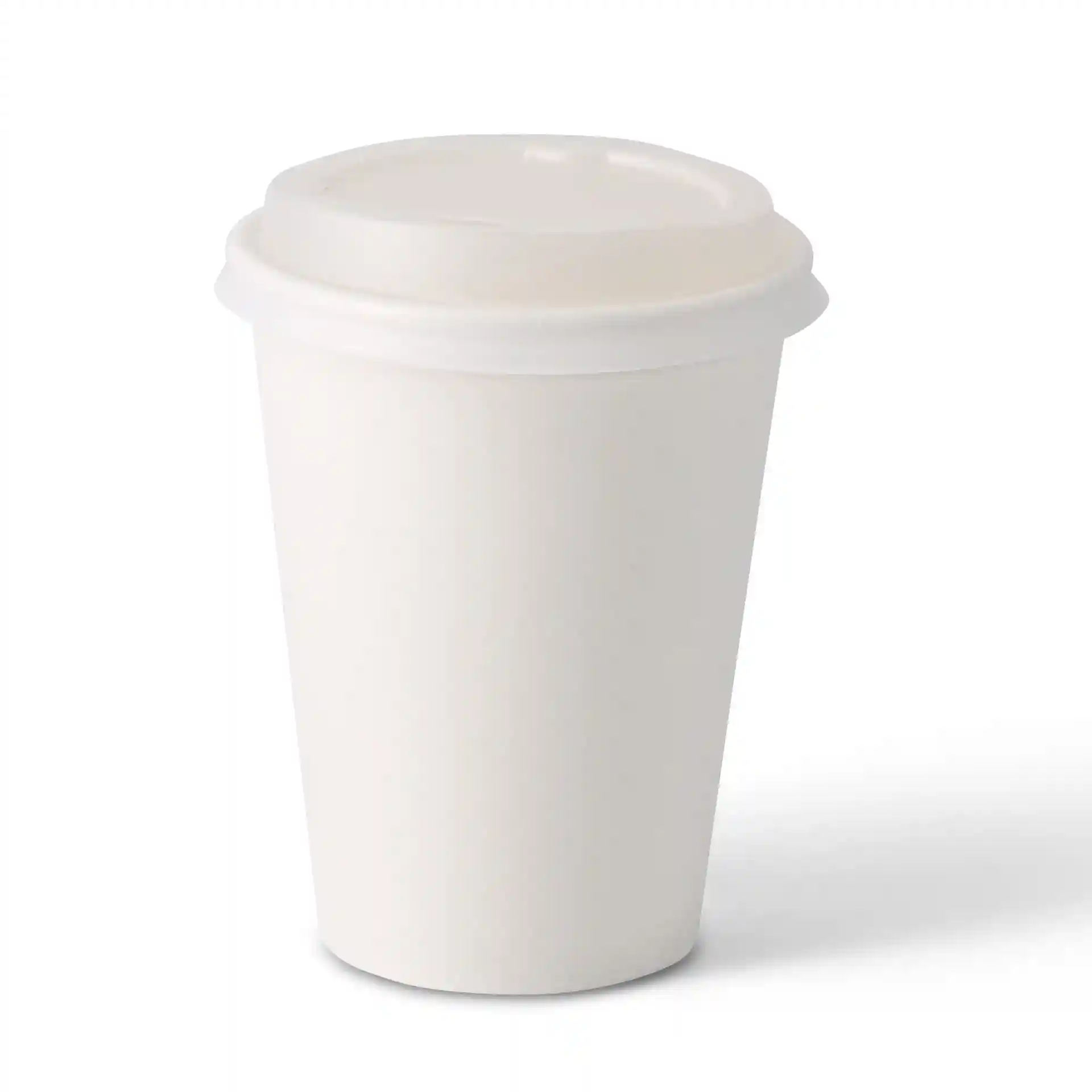 White paper cup with a PLA-coated single wall, 300 ml capacity, and a diameter of 90 mm.