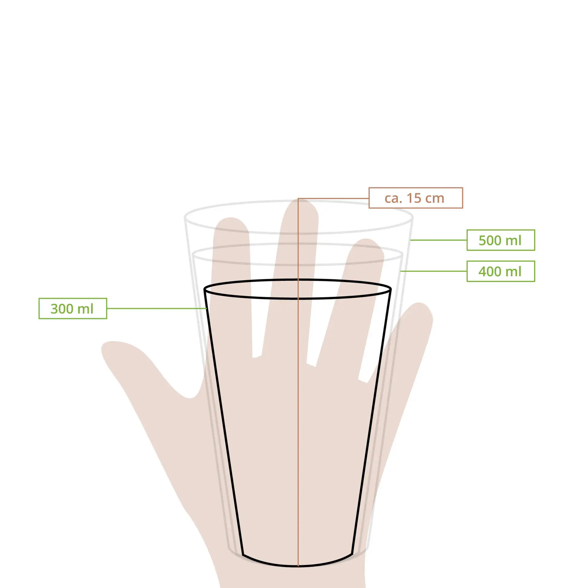 11 oz, Reusable cup, Ø 77 mm, PP, transparent