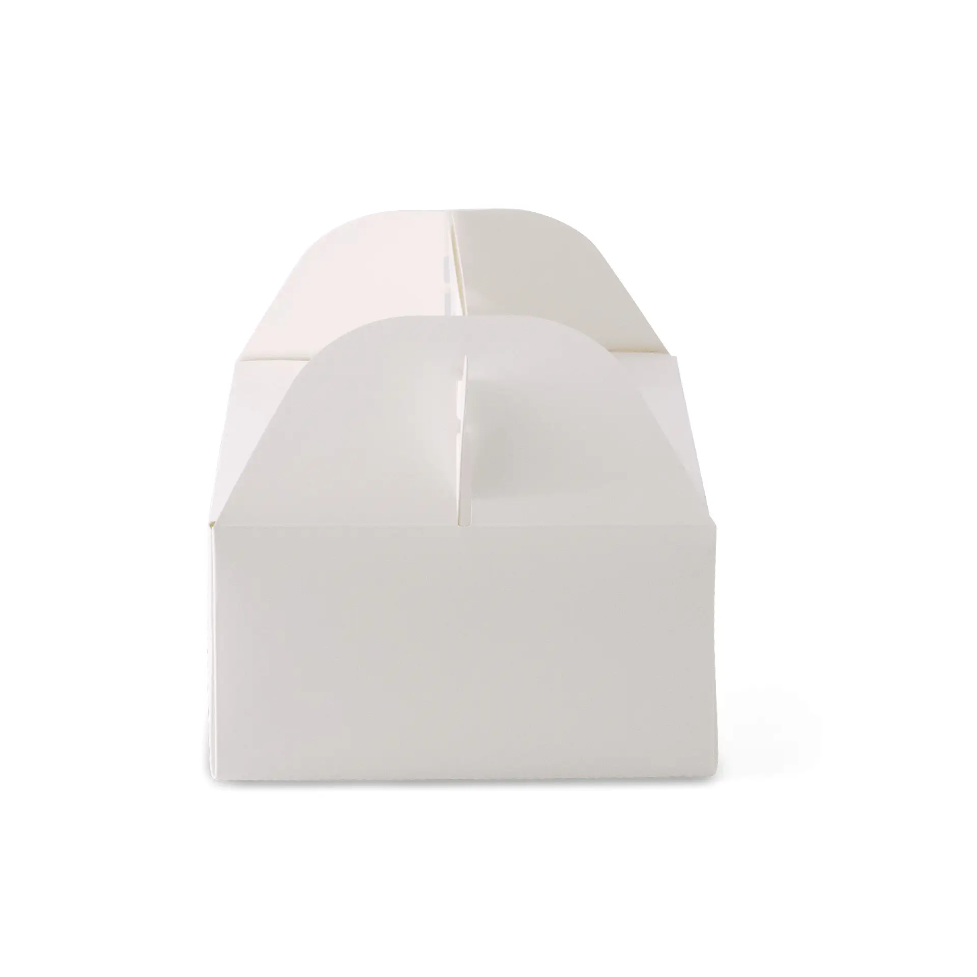 Kuchenbox aus Pappe mit Griff L, 26 x 17 x 9 cm, weiß, faltbar