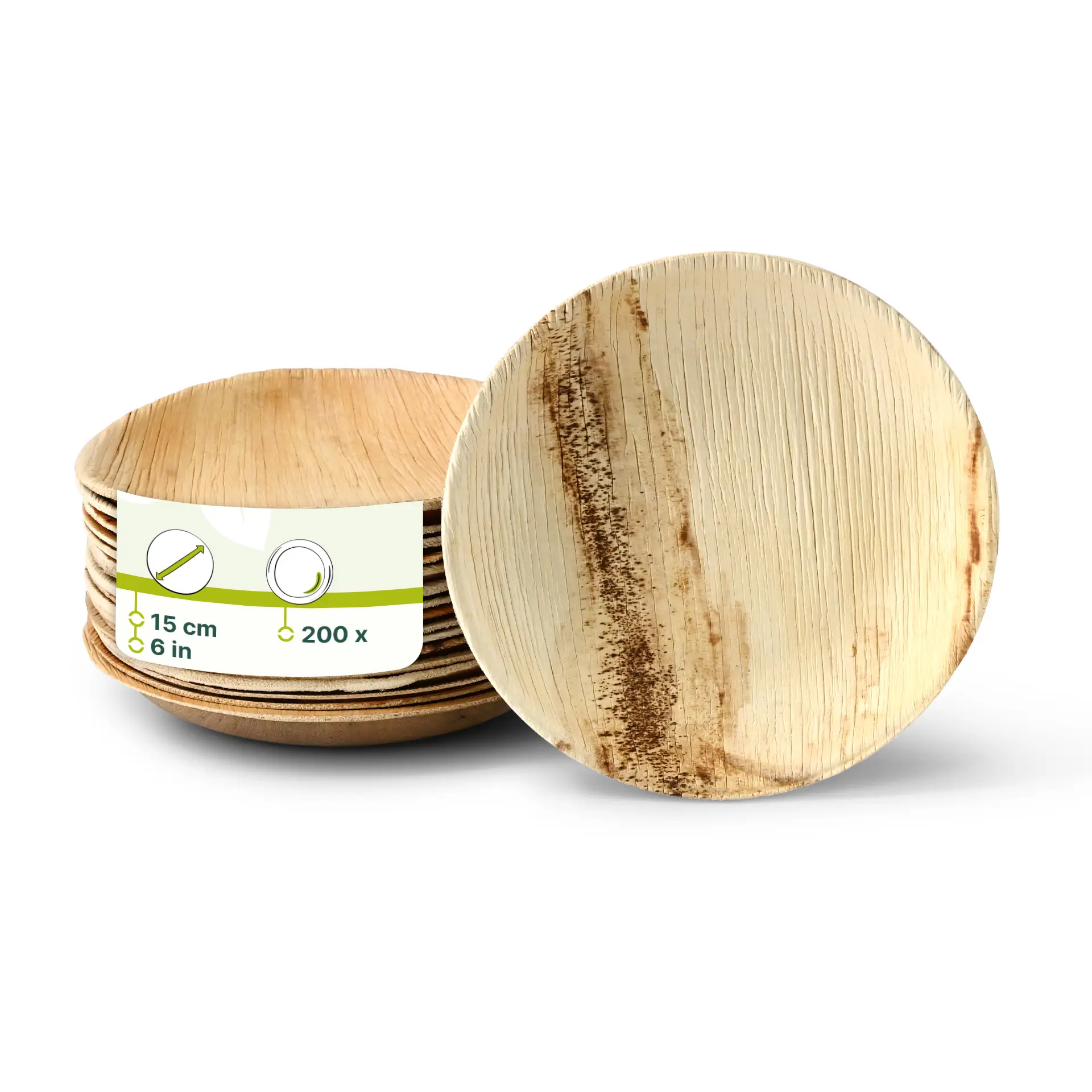 Palm leaf plates "Palmware®" Ø 15 cm, round Palm leaf plates "Palmware®" Ø 15 cm, round