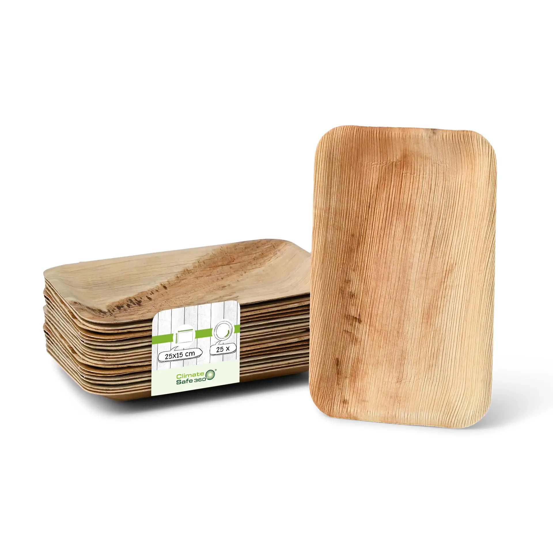 Palm leaf plate "Palmware®", 25 x 15 cm, flat, rectangular Palm leaf plate "Palmware®", 25 x 15 cm, flat, rectangular