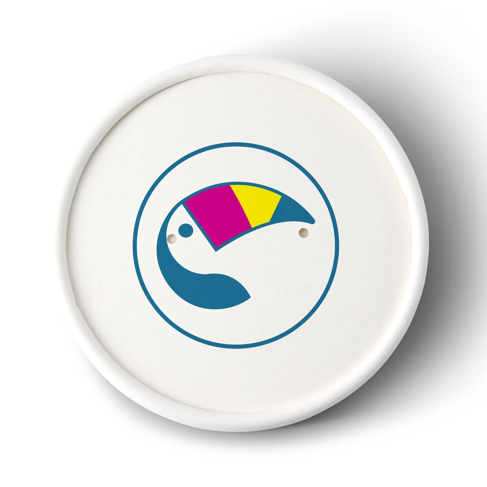 Printed membrane lids for soup cups, ⌀ 90 mm, white, PE-coated Printed membrane lids for soup cups, ⌀ 90 mm, white, PE-coated