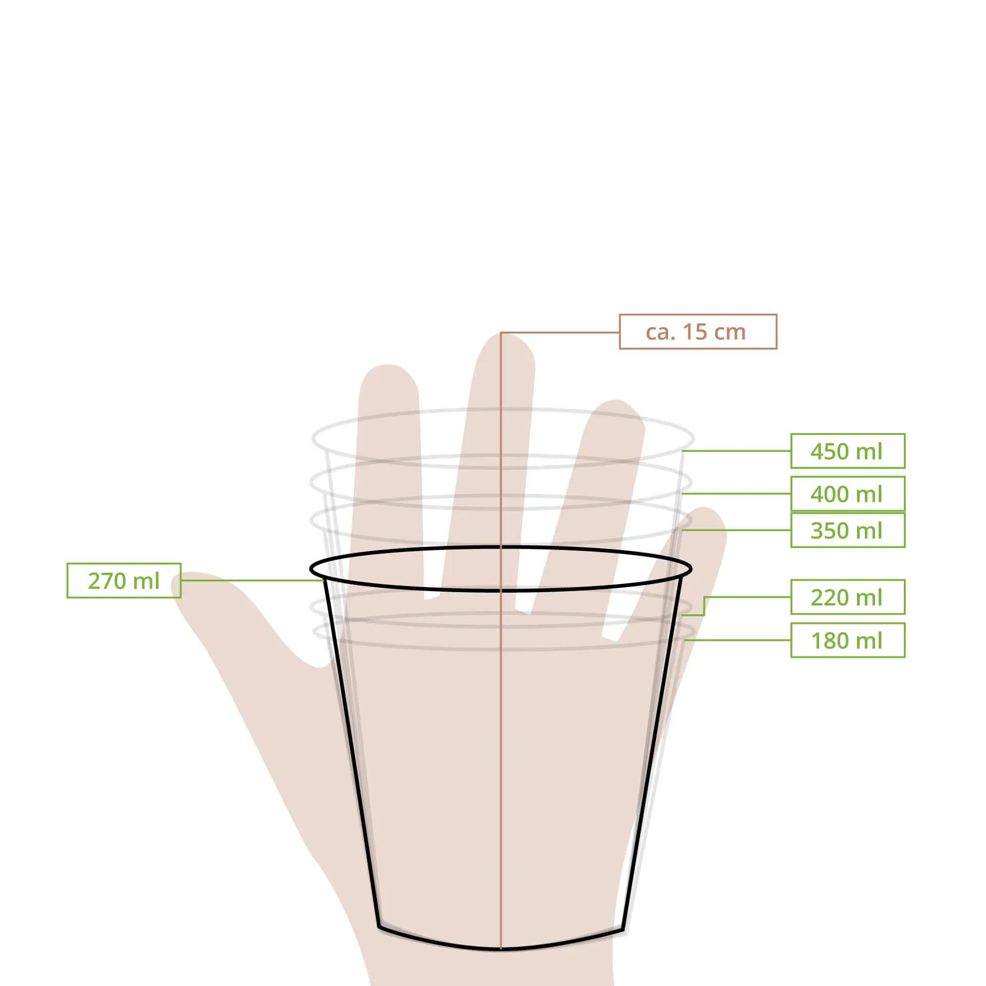 8 oz, max. 9.5 oz Paper Ice Cream Cups M, Ø 92 mm, white