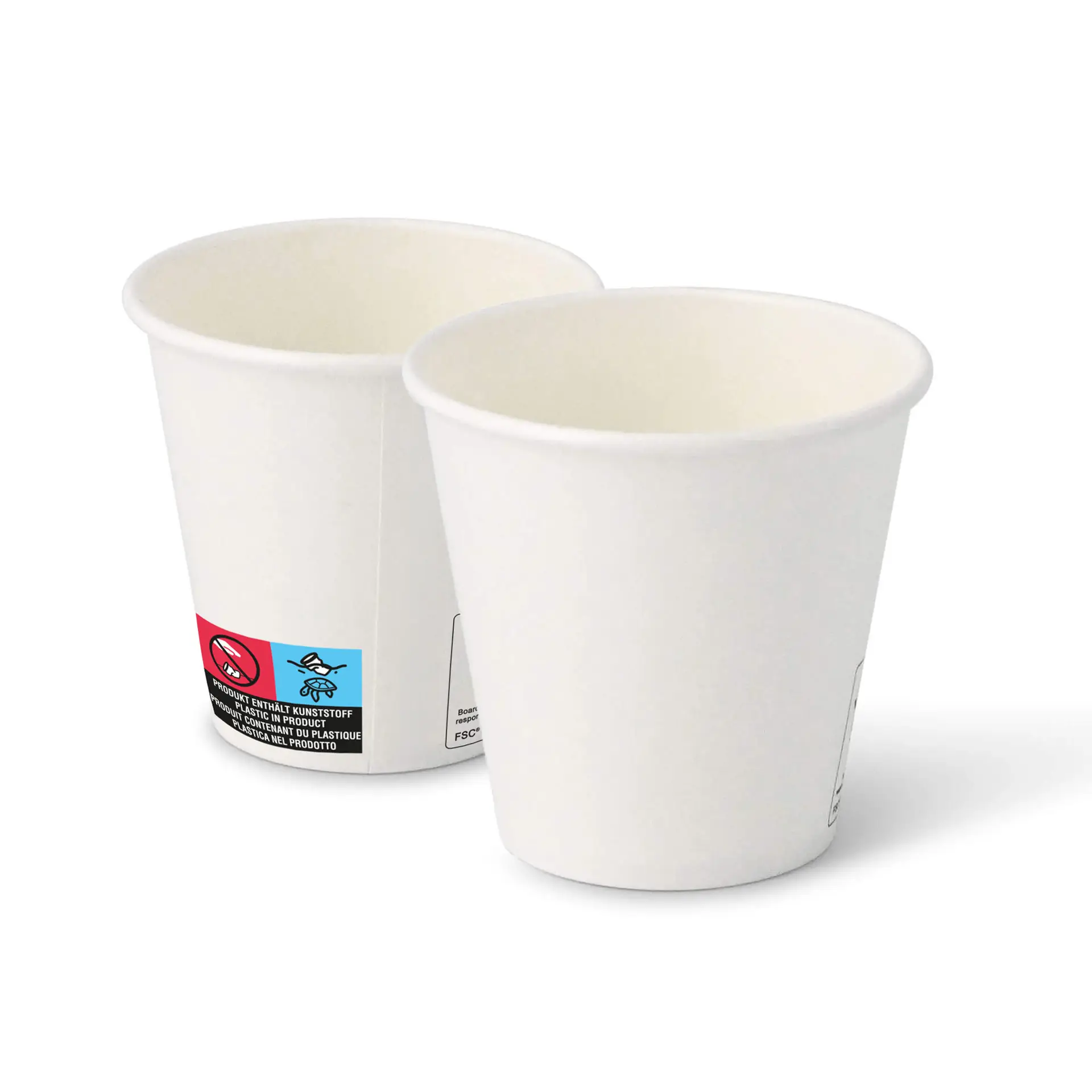 Pappbecher (beschichtet) 150 ml / 6 oz, Ø 80 mm, weiß