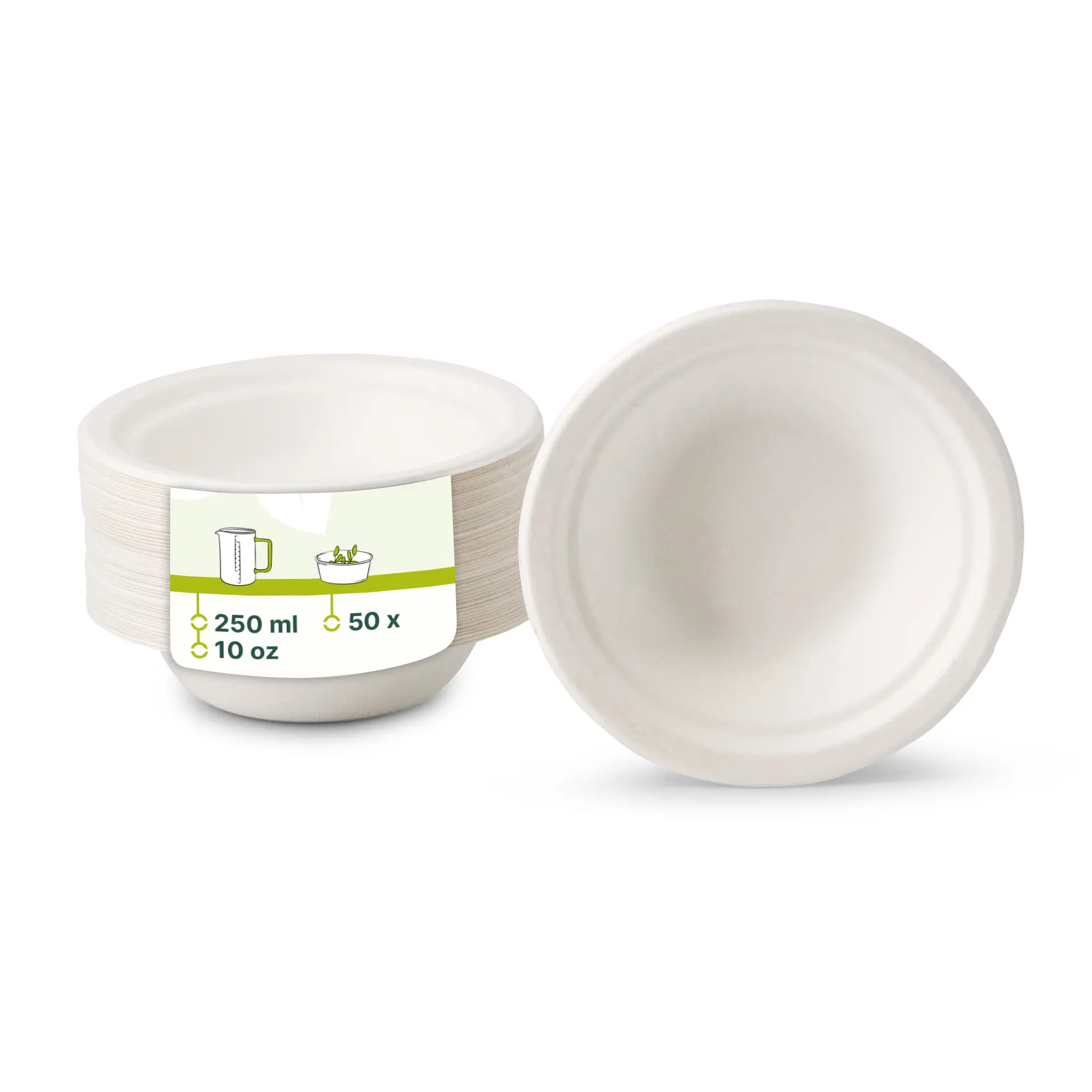 250 ml, Sugarcane-bowls, round 250 ml, Sugarcane-bowls, round