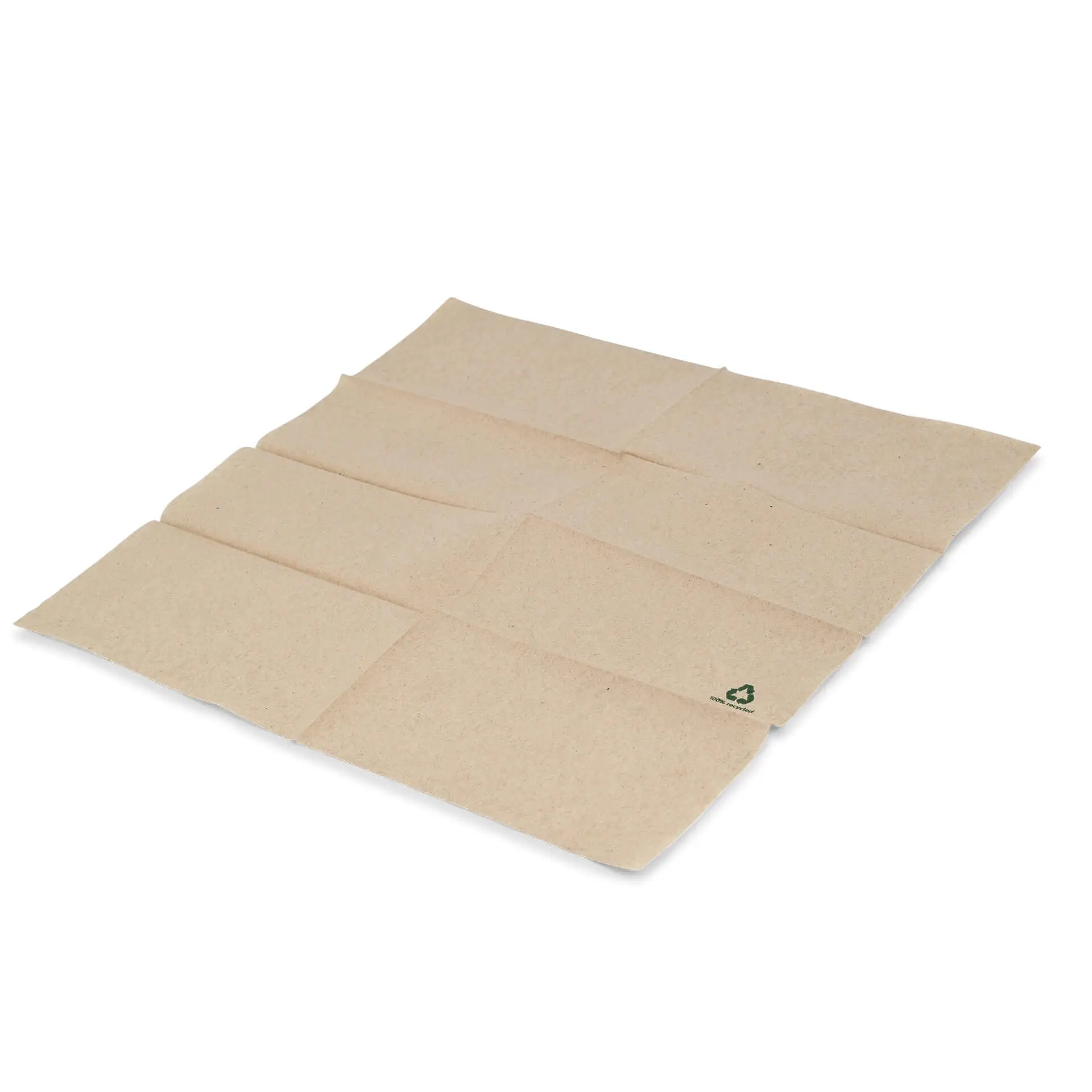 Servietten aus Recyclingpapier, 32 x 32 cm, 1-lagig, 1/8 Falz, braun Servietten aus Recyclingpapier, 32 x 32 cm, 1-lagig, 1/8 Falz, braun