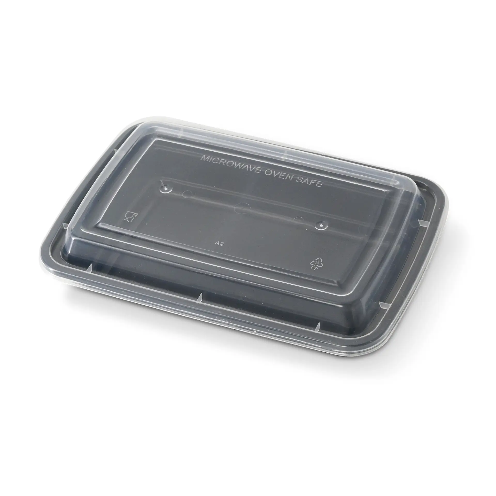 Reusable lid made of PP, rectangular, transparent
