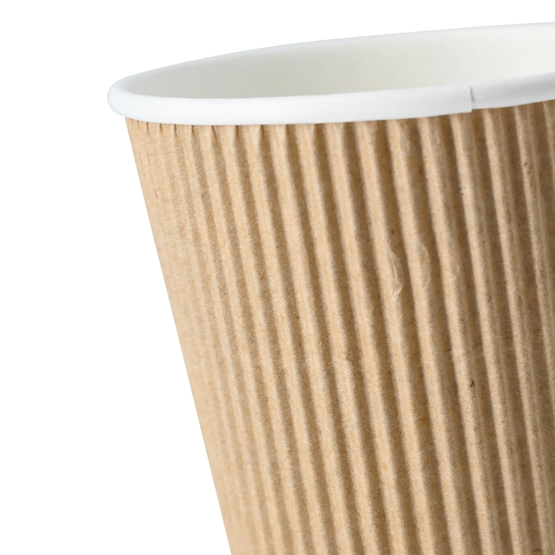 10 oz Take away coffee cups (coated) / Ripple cups, Ø 80 mm, brown, inner white con10025-01-0-riffelbecher-beschichtet-coffee-to-go-becher-250-ml-10-oz-90-mm-braun-innen-weiss-3