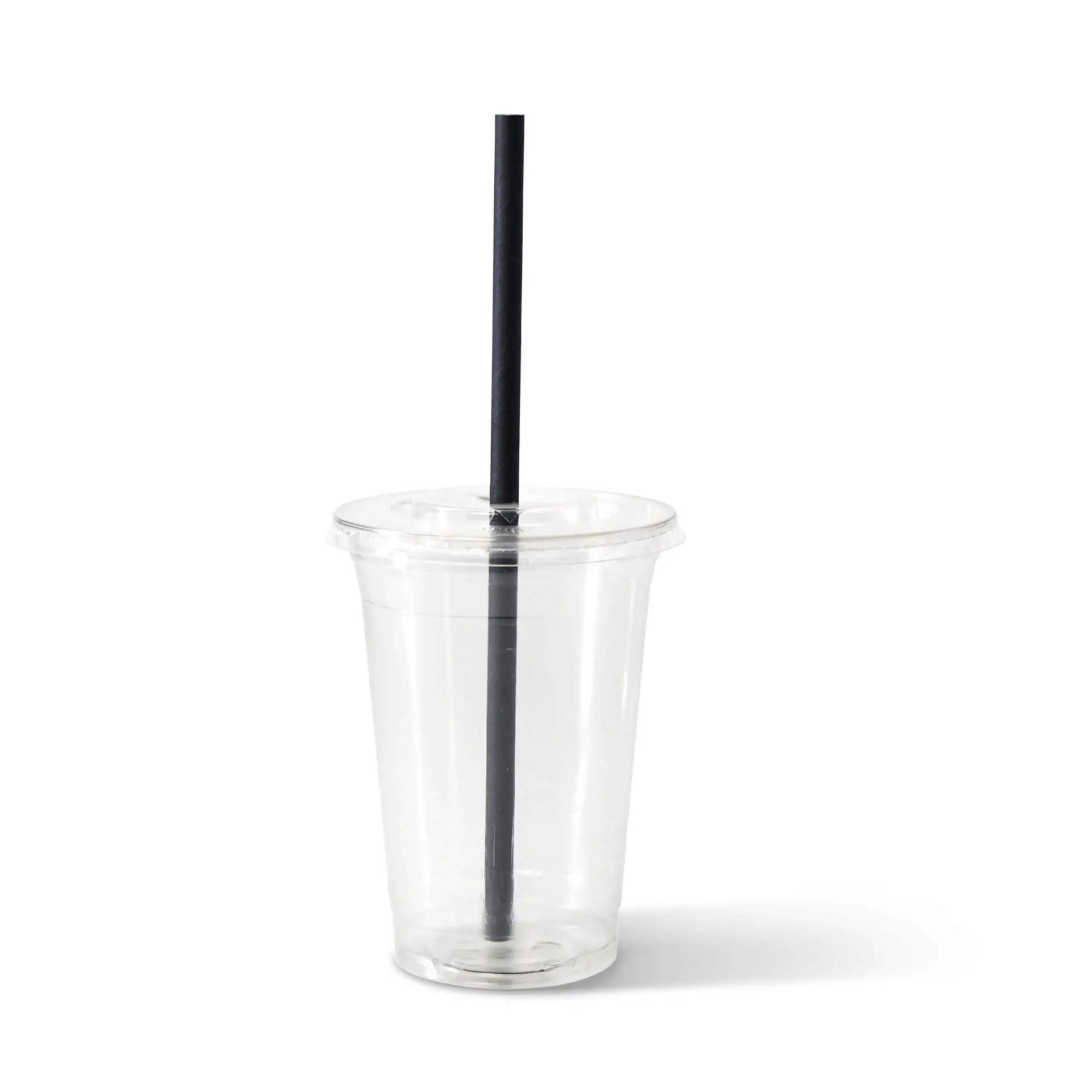 Trinkhalme Jumbo aus Papier 23 cm, Ø 0,8 cm, schwarz