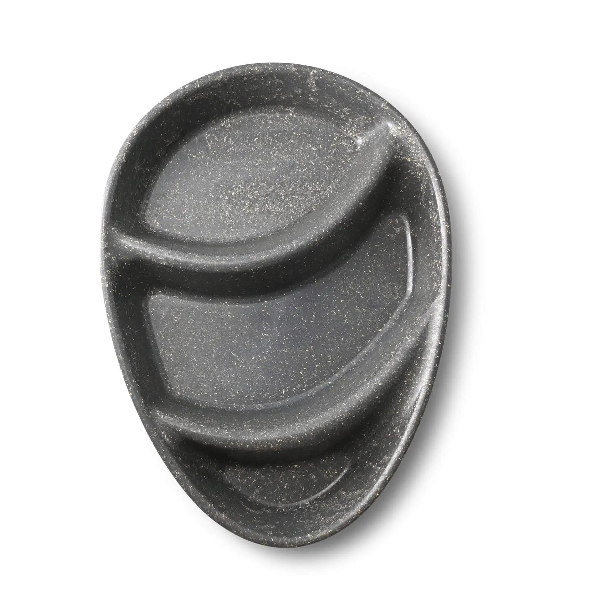 | 2 FÜR 1 | Mehrweg-Menü-Teller "merways Plate" 27,5 x 20 x 3,5 cm, 3 Kammern, tropfenförmig, Pfeffer / grau dfc00838-2-fuer-1-mehrweg-menue-teller-merways-plate-275-x-20-x-35-cm-3-kammern-tropfenfoermig-pfeffer-grau-2