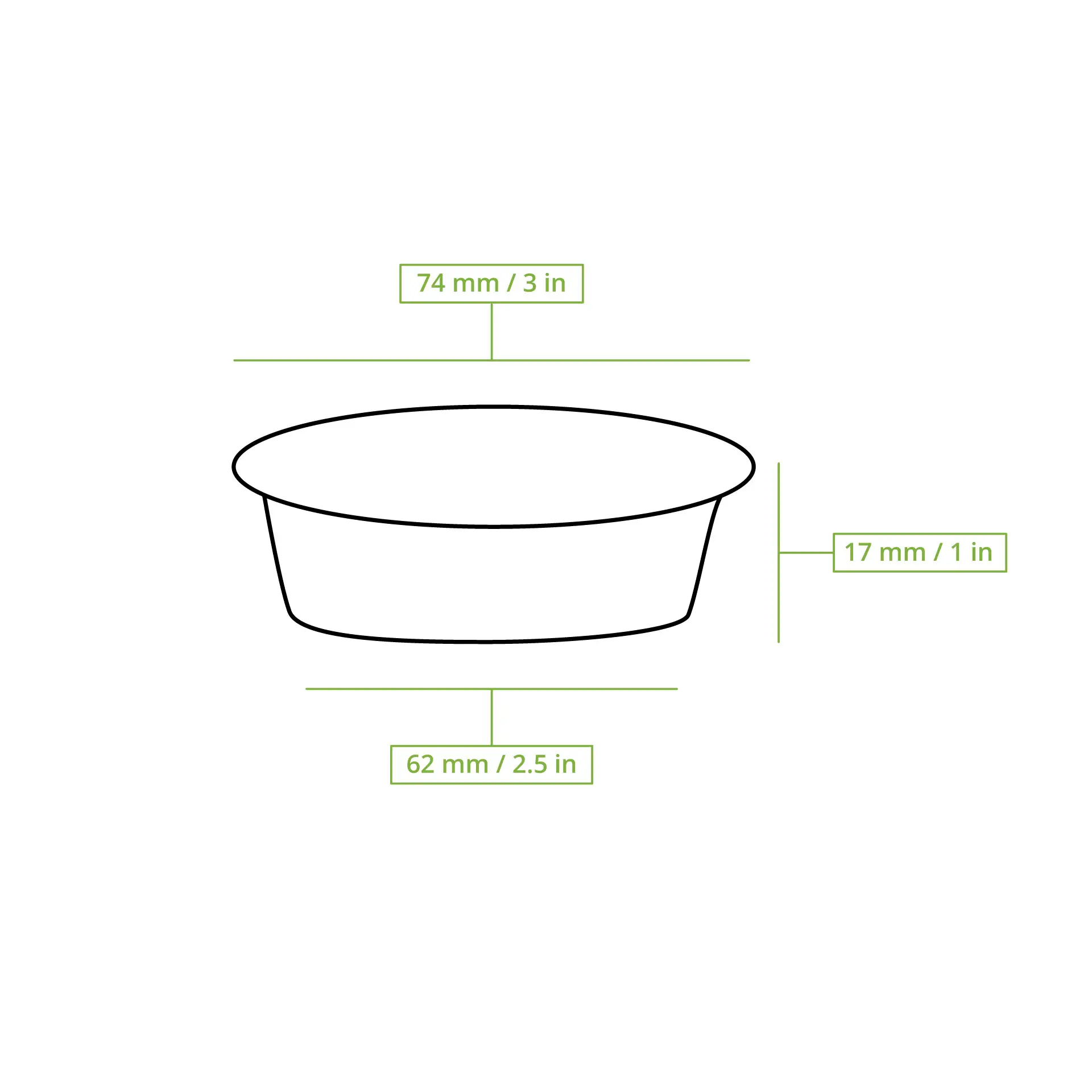 rPET-Portionsbecher 50 ml, Ø 75 mm, transparent rPET-Portionsbecher 50 ml, Ø 75 mm, transparent