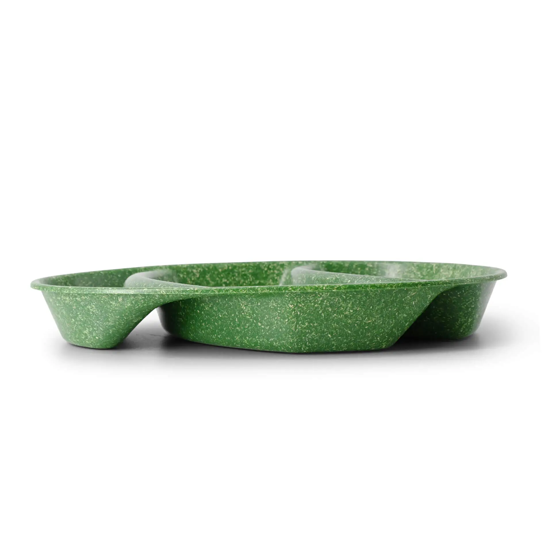 | 2 FOR 1 | Reusable menu-plates "merways Plate" 27,5 x 20 x 3,5 cm, 3 compartments, tear drop, spinach / dark green