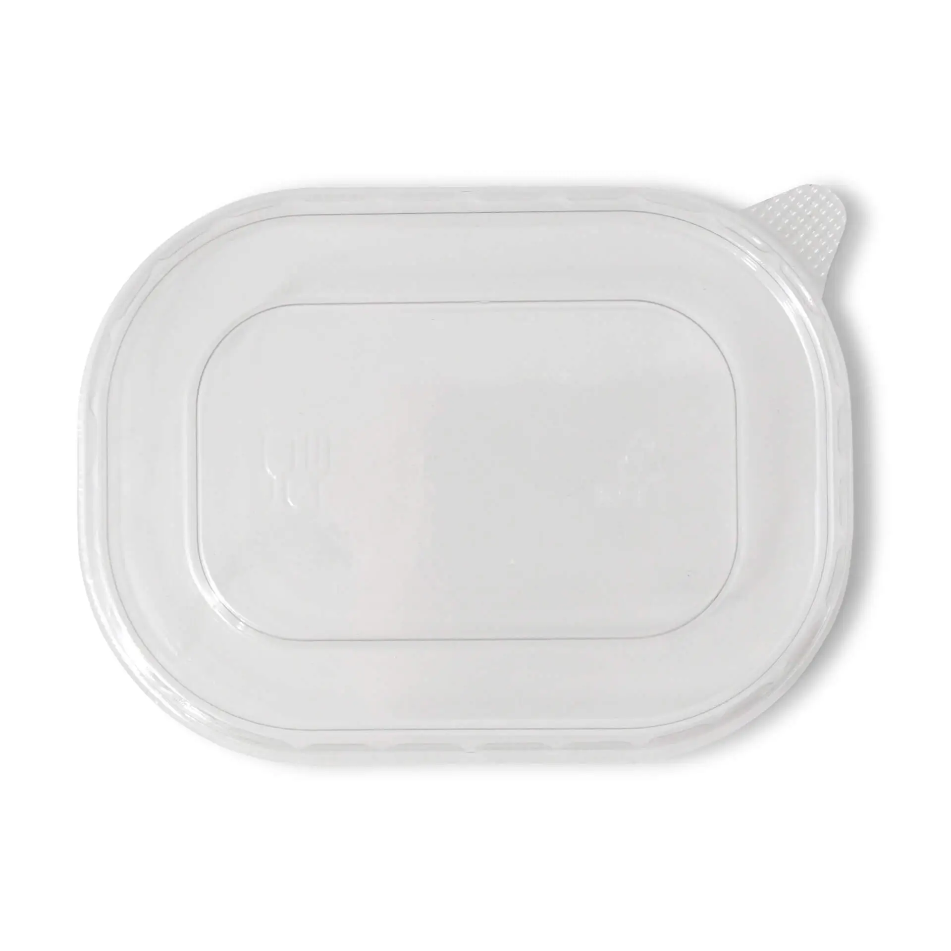 rPET lids 11 x 8 cm, clear, rectangular