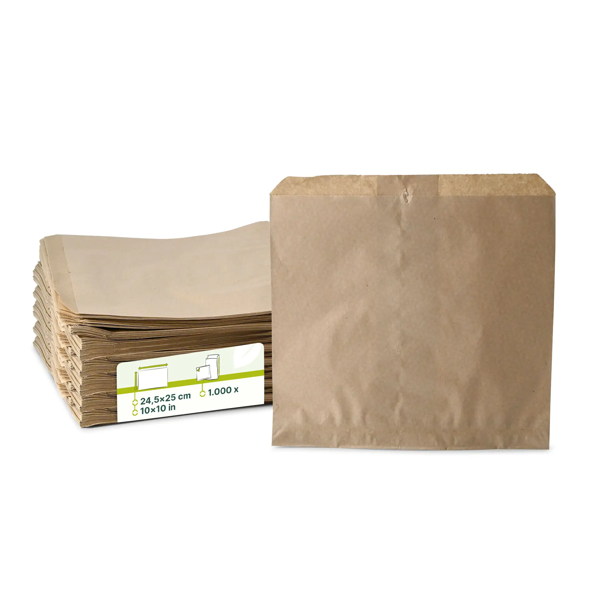 Paper-flat bags 24.5 x 25 cm, kraft dre02212-flachbeutel-aus-papier-245-x-25-cm-braun
