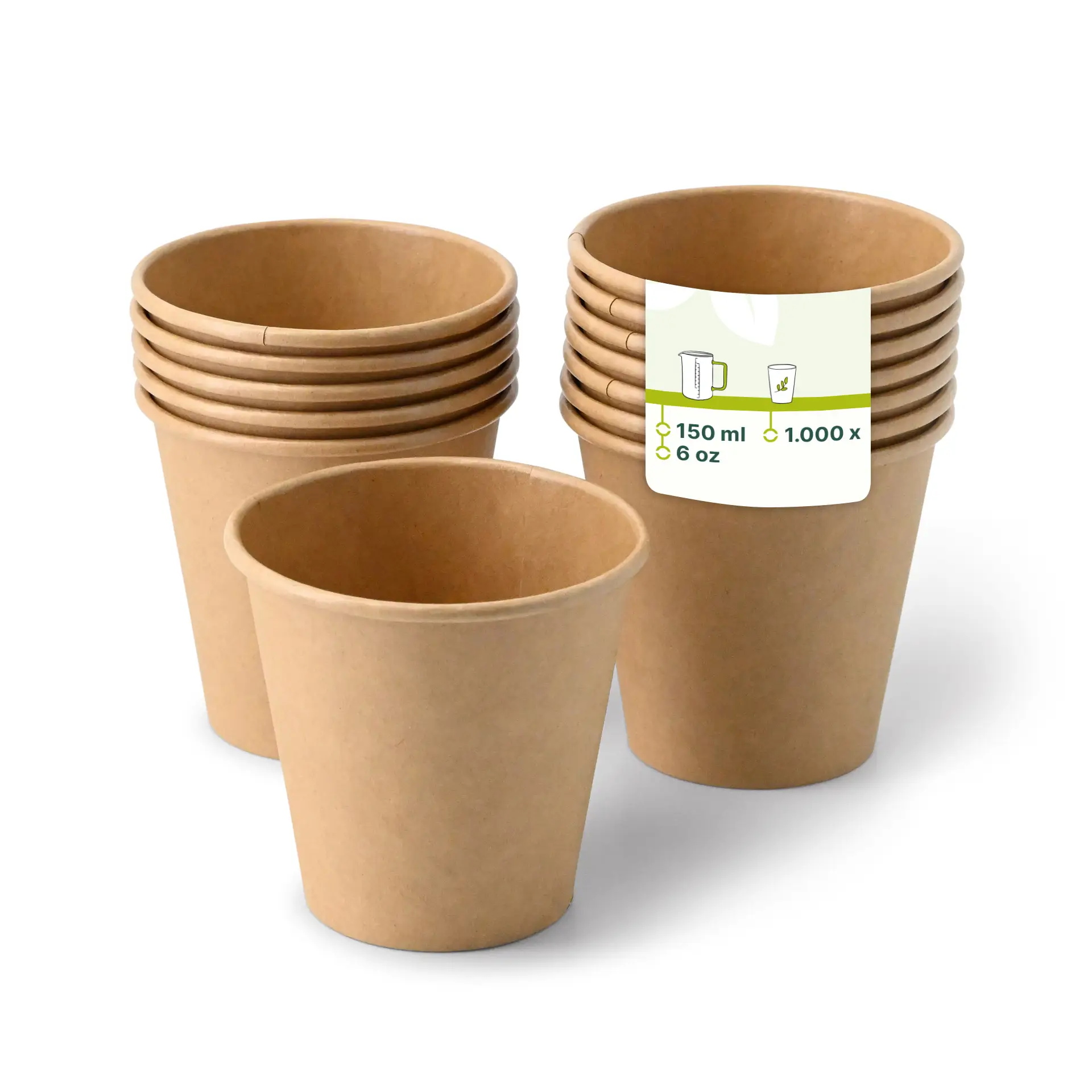 Pappbecher 150 ml / 6 oz, Ø 80 mm, braun dhd04511-pappbecher-150-ml-6-oz-80-mm-braun