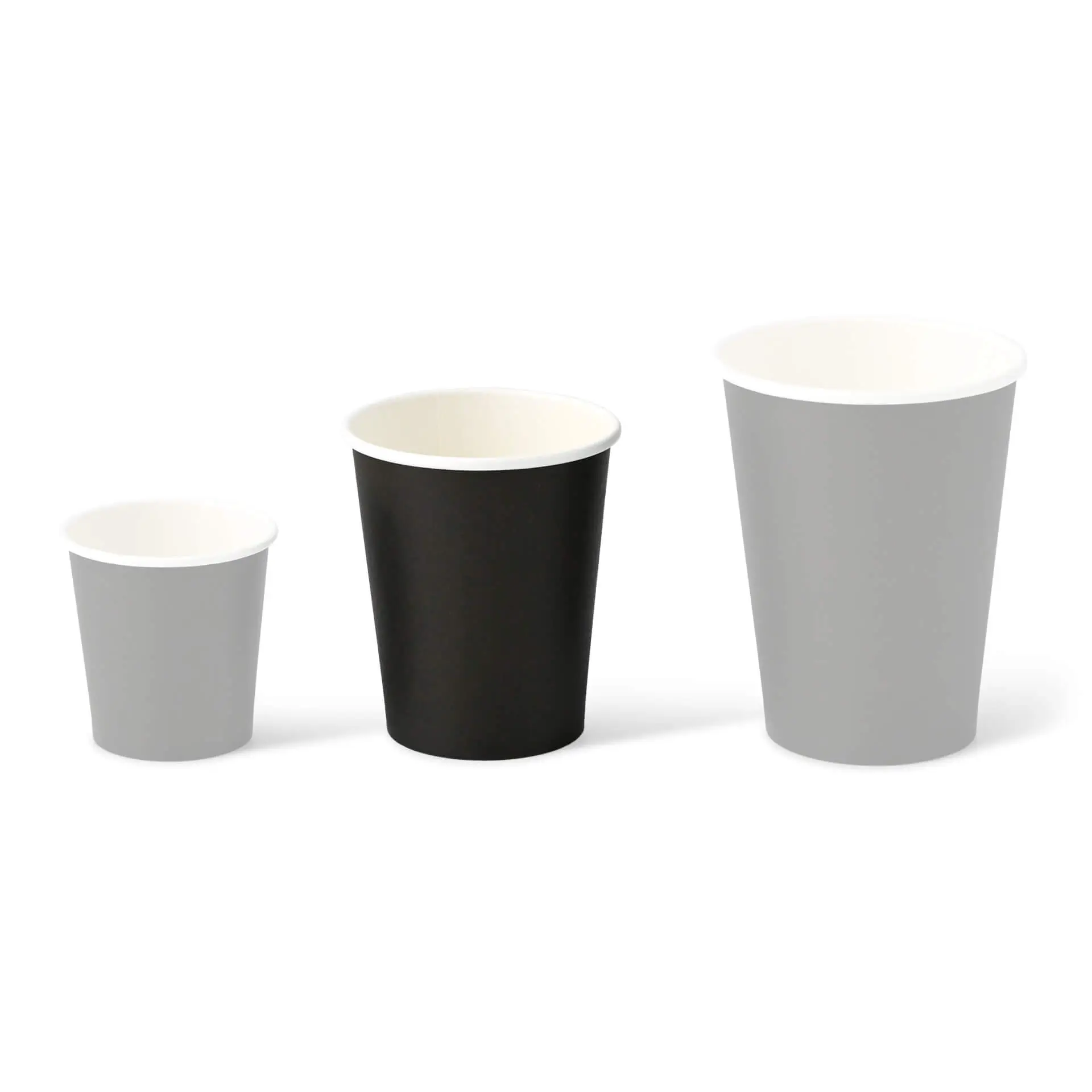 Paper cup 200 ml / 8 oz, Ø 80 mm, single wall, black, PLA-coated