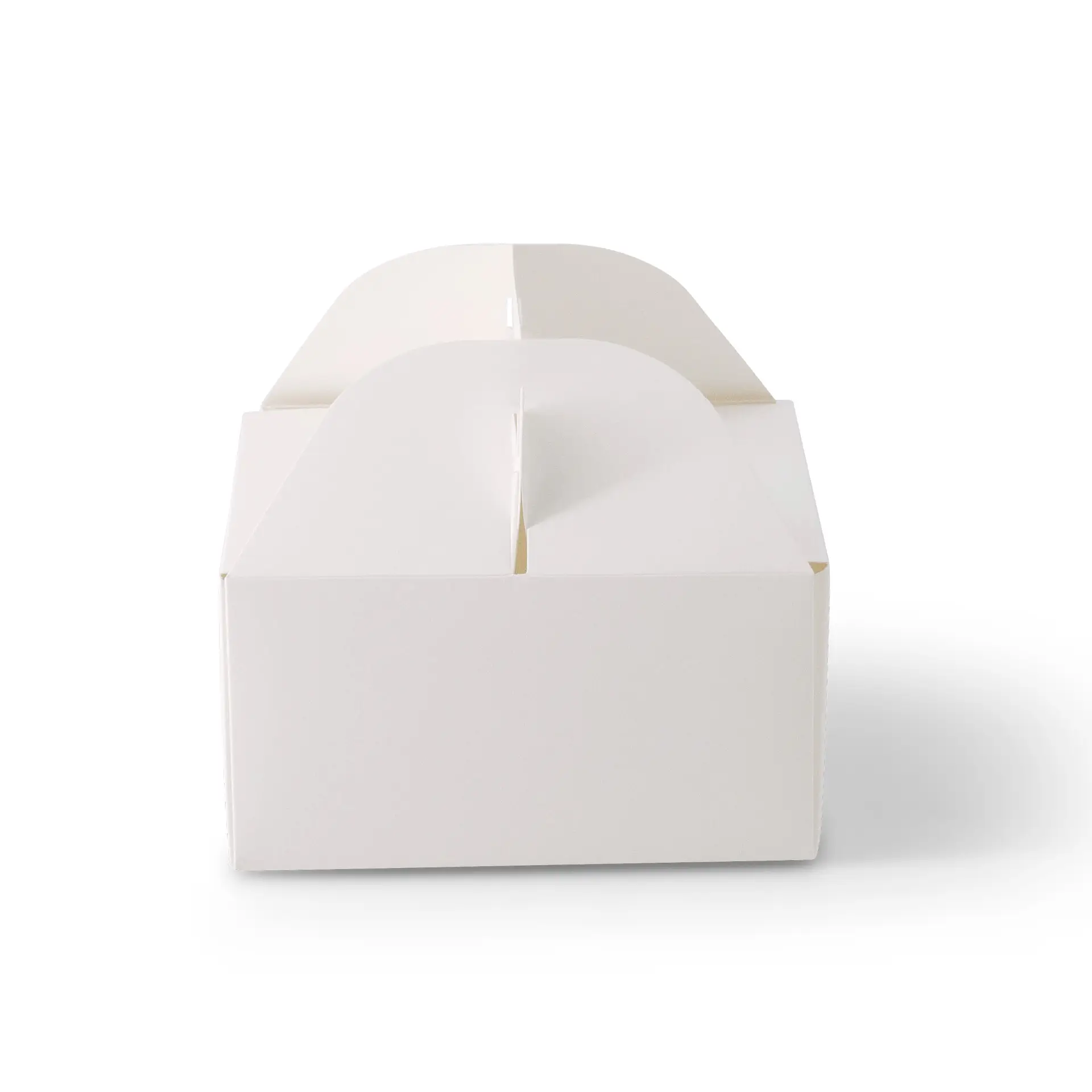 Kuchenbox aus Pappe mit Griff M, 21 x 16 x 9 cm, weiß, faltbar