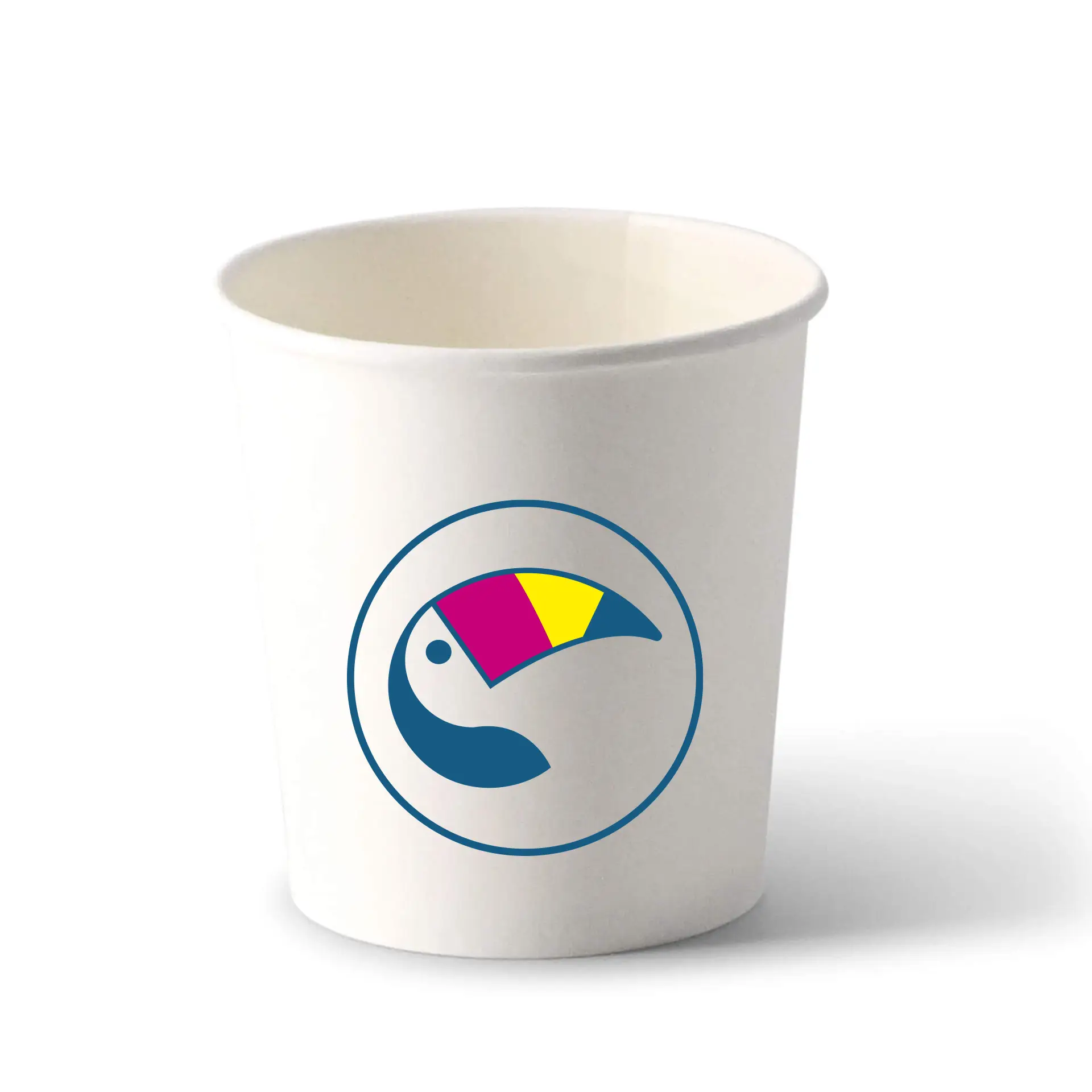 Suppenbecher to go bedruckt, 400 ml, Ø 95 mm, weiß, PE-beschichtet