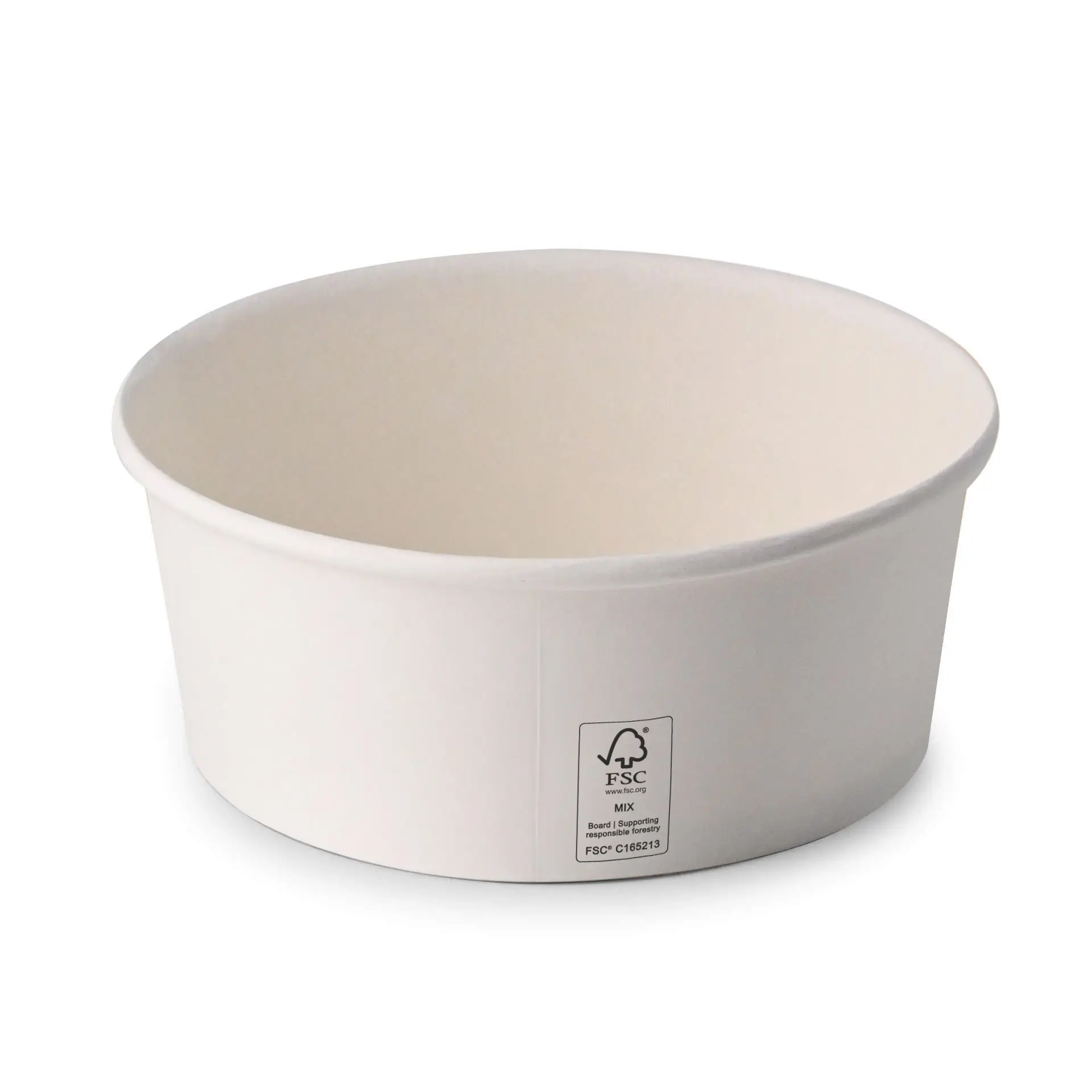 Kartonschalen (beschichtet) / Salatschalen 650 ml, Ø 150 mm, weiß, rund (800 ml max. Volumen)