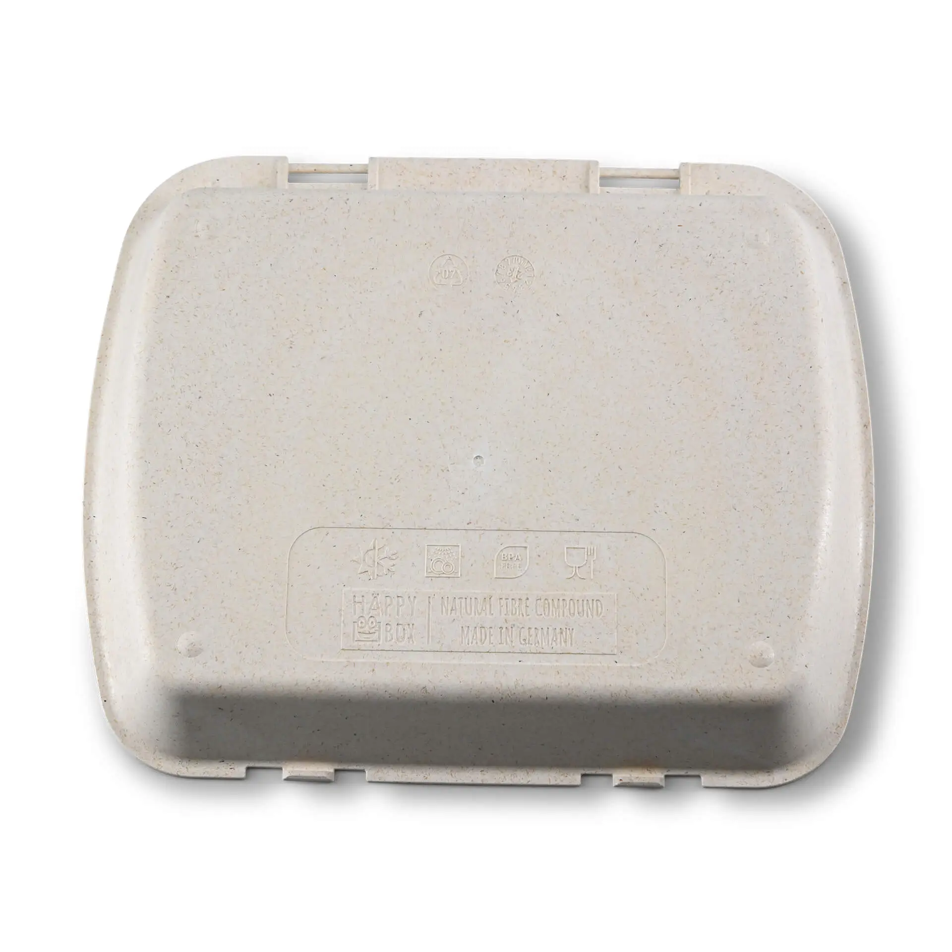 | 2 FÜR 1 | Mehrweg Menübehälter "merways-Box" 24,5 x 20 x 4,5 cm, HP4, Cashew / creme-weiß