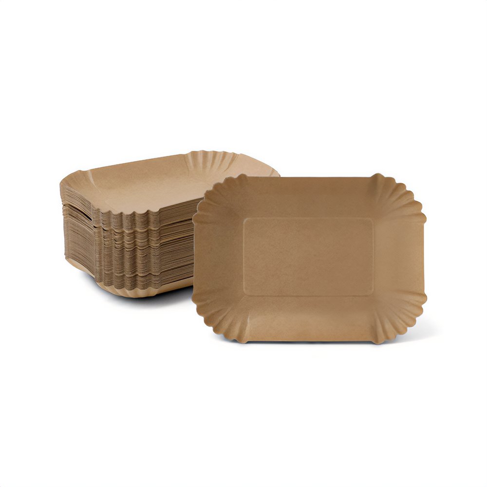 Pappschalen 19,5 x 14,5 x 3 cm, braun, rechteckig