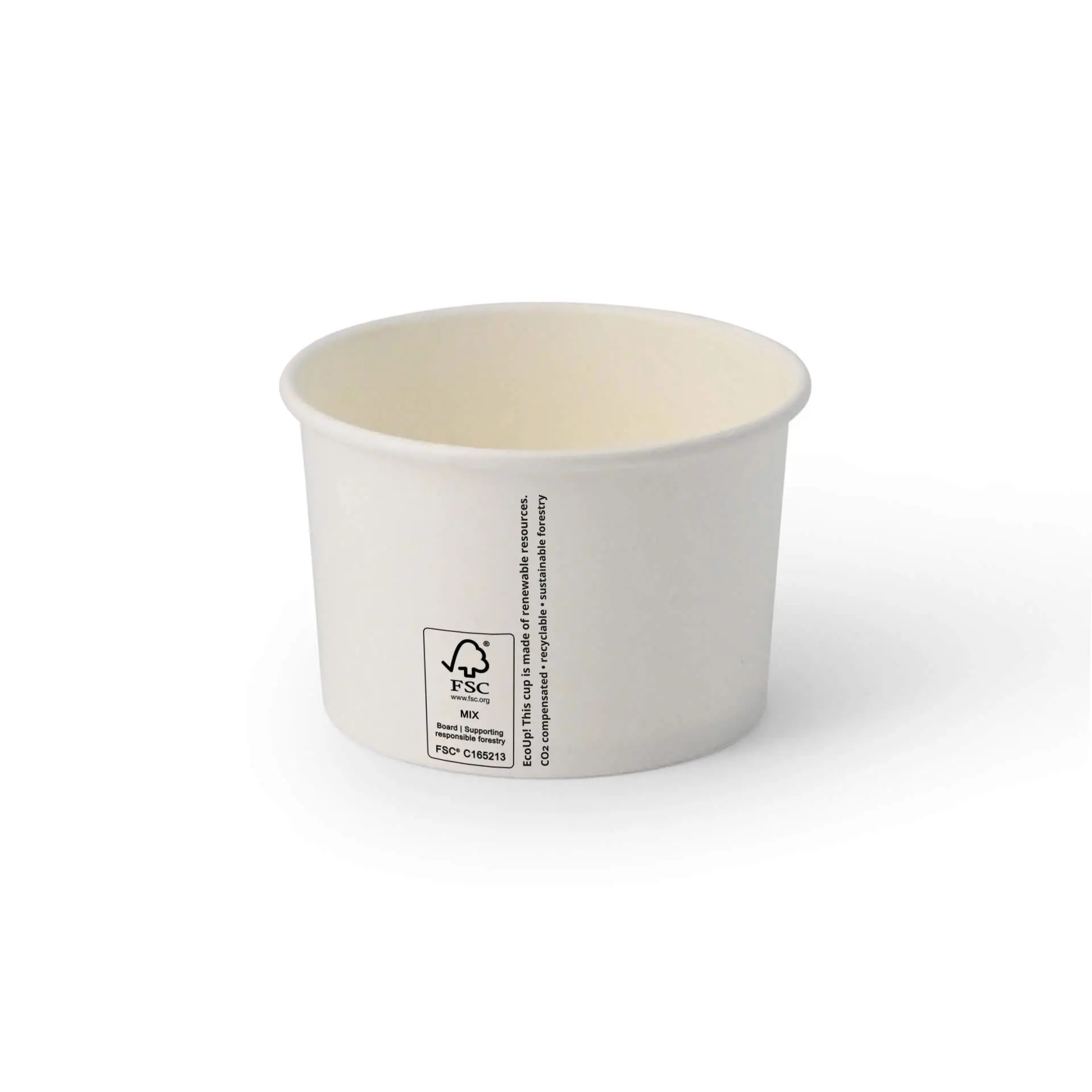 8 oz, max. 9.5 oz Paper cups ice cream M (coated), Ø 92 mm, white con30014-01-1-eisbecher-pappe-m-beschichtet-200-ml-max-270-ml-92-mm-weiss-2