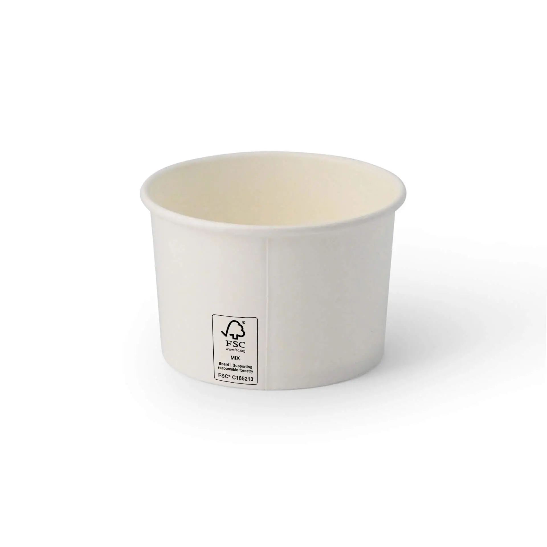 Eisbecher Pappe M (beschichtet) 200 ml, max. 270 ml, Ø 92 mm, weiß