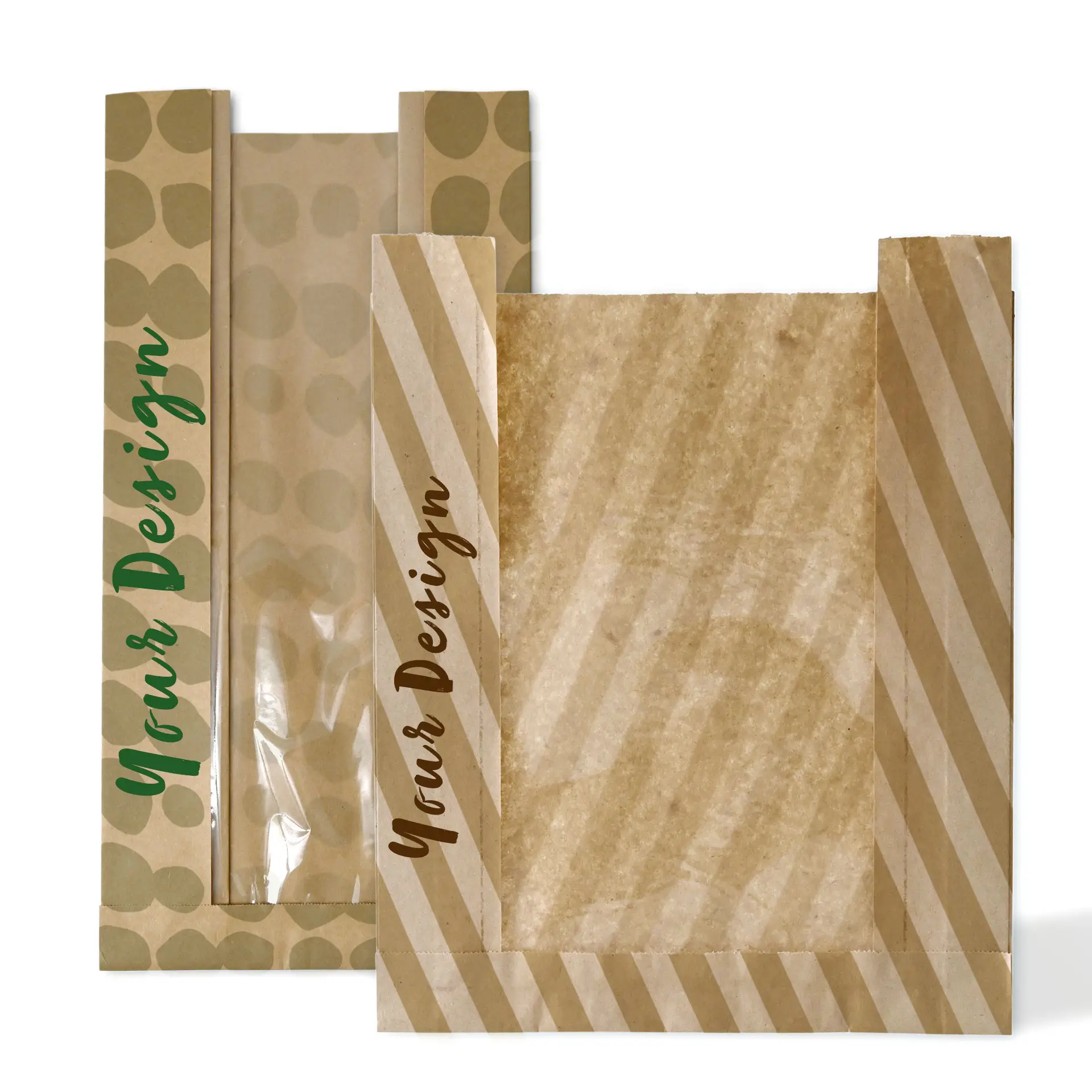 Printed paper bags with window