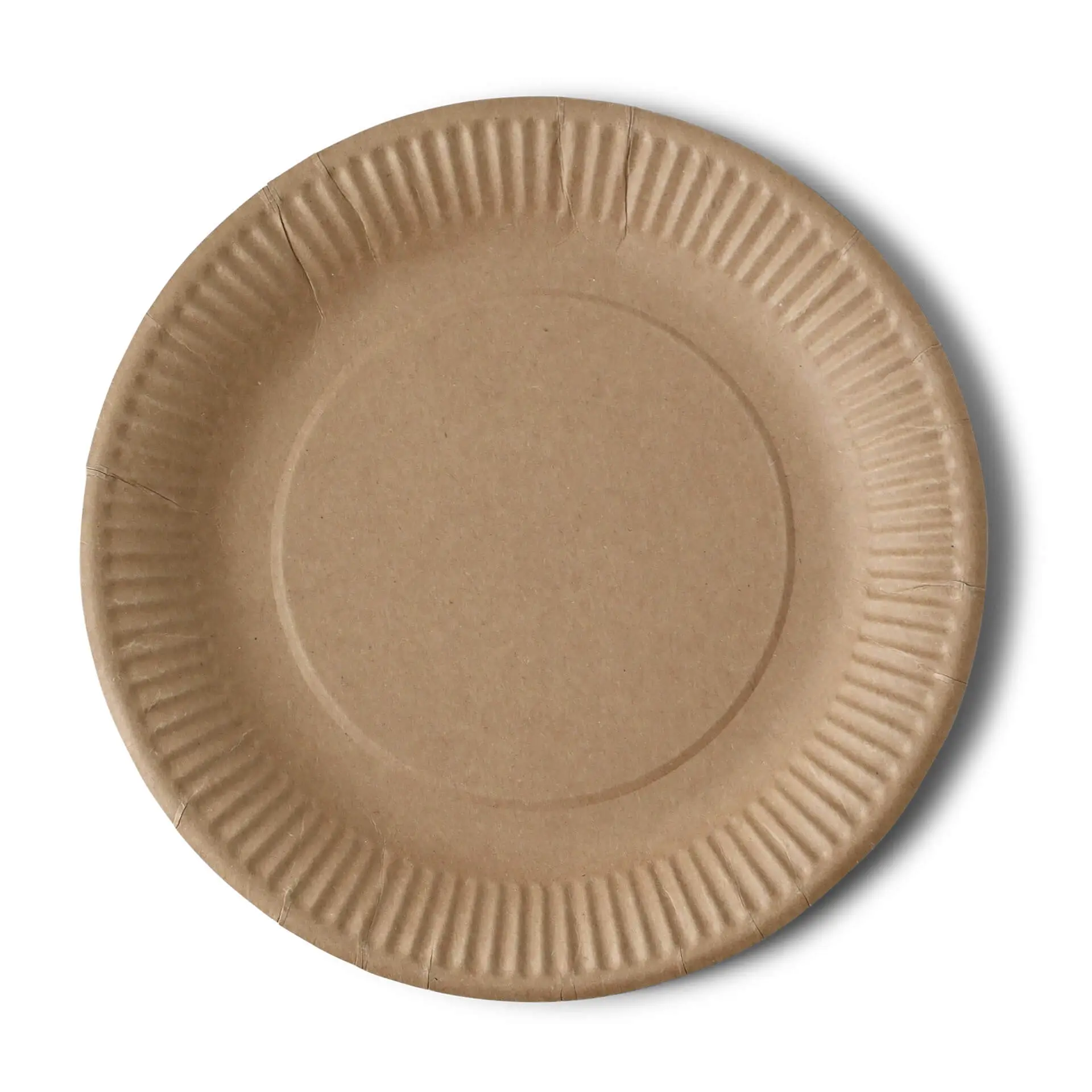 Paper plates Ø 23 cm, brown, round Paper plates Ø 23 cm, brown, round